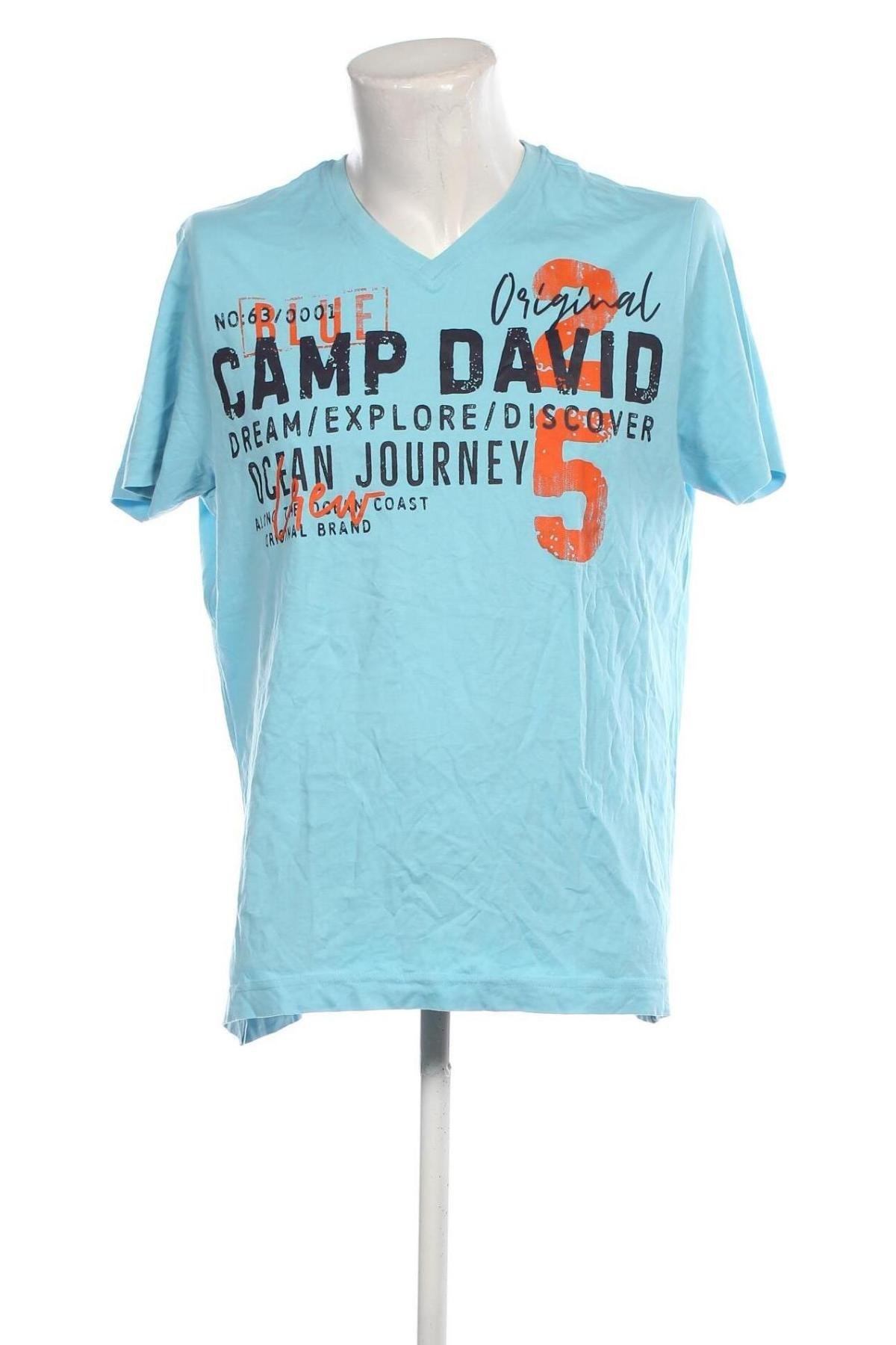 Pánske tričko  Camp David, Veľkosť XL, Farba Modrá, Cena  14,18 €