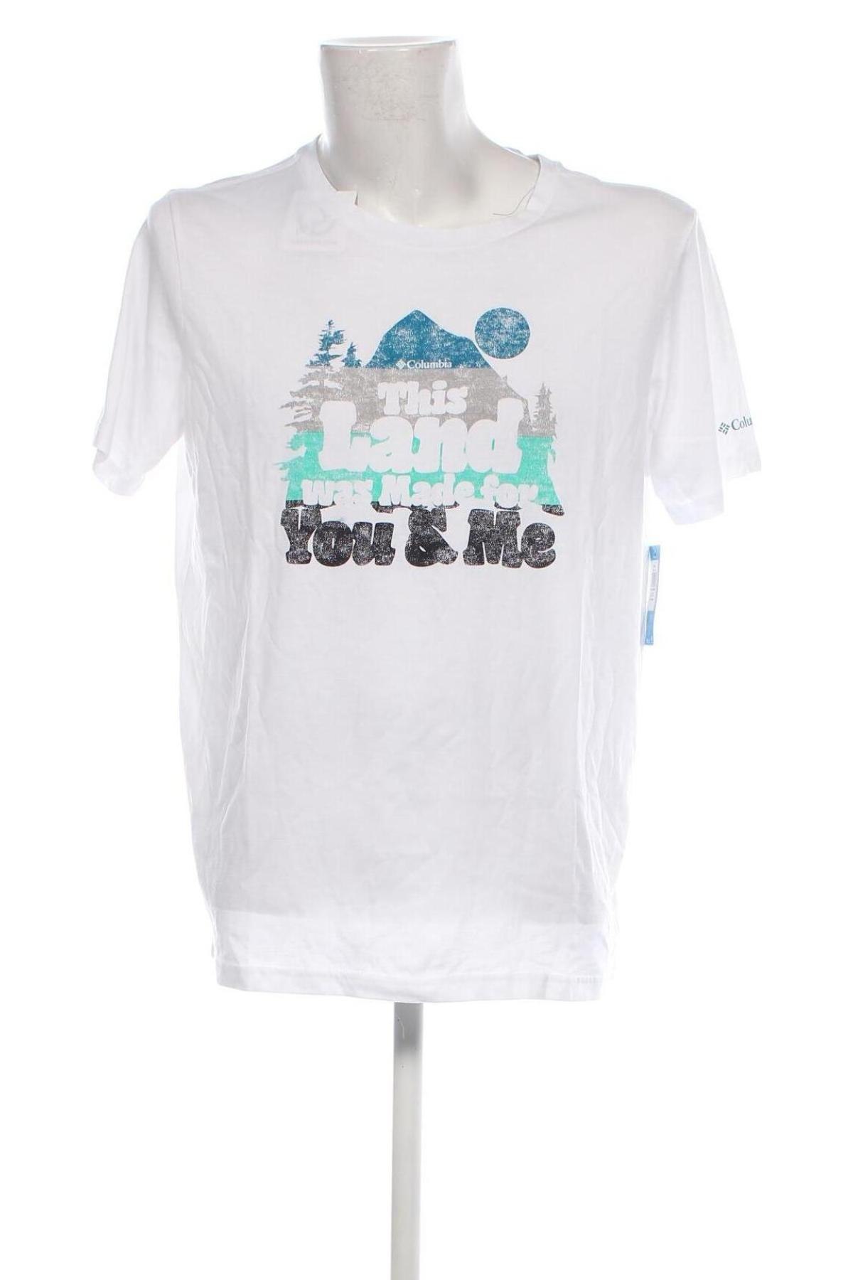 Ανδρικό t-shirt Columbia, Μέγεθος XL, Χρώμα Λευκό, Τιμή 27,43 €