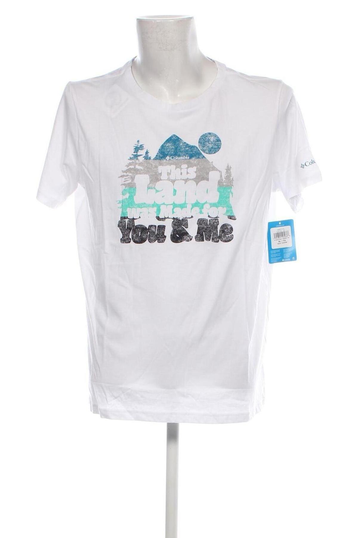 Męski T-shirt Columbia, Rozmiar XL, Kolor Biały, Cena 149,27 zł