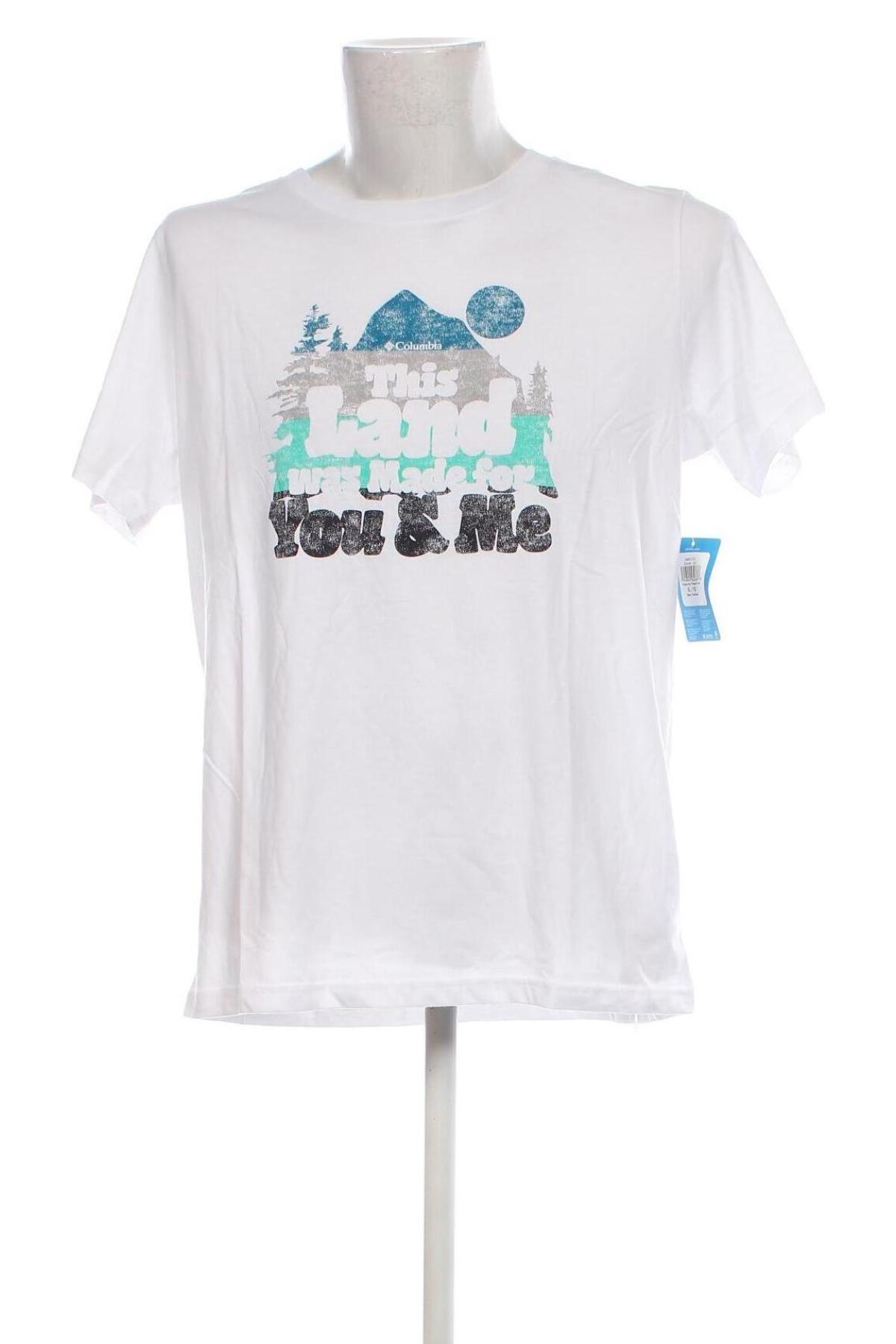 Ανδρικό t-shirt Columbia, Μέγεθος XL, Χρώμα Λευκό, Τιμή 31,96 €