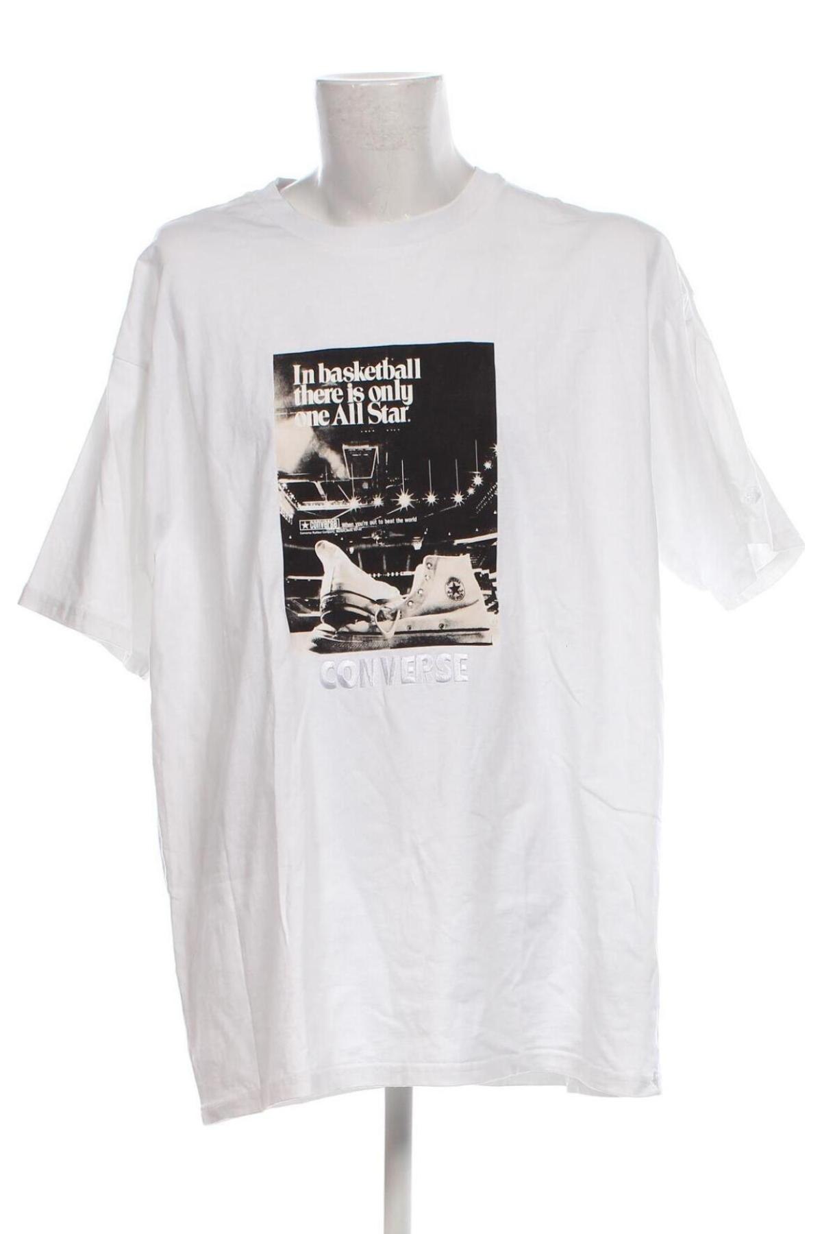 Herren T-Shirt Converse, Größe 3XL, Farbe Weiß, Preis € 12,79
