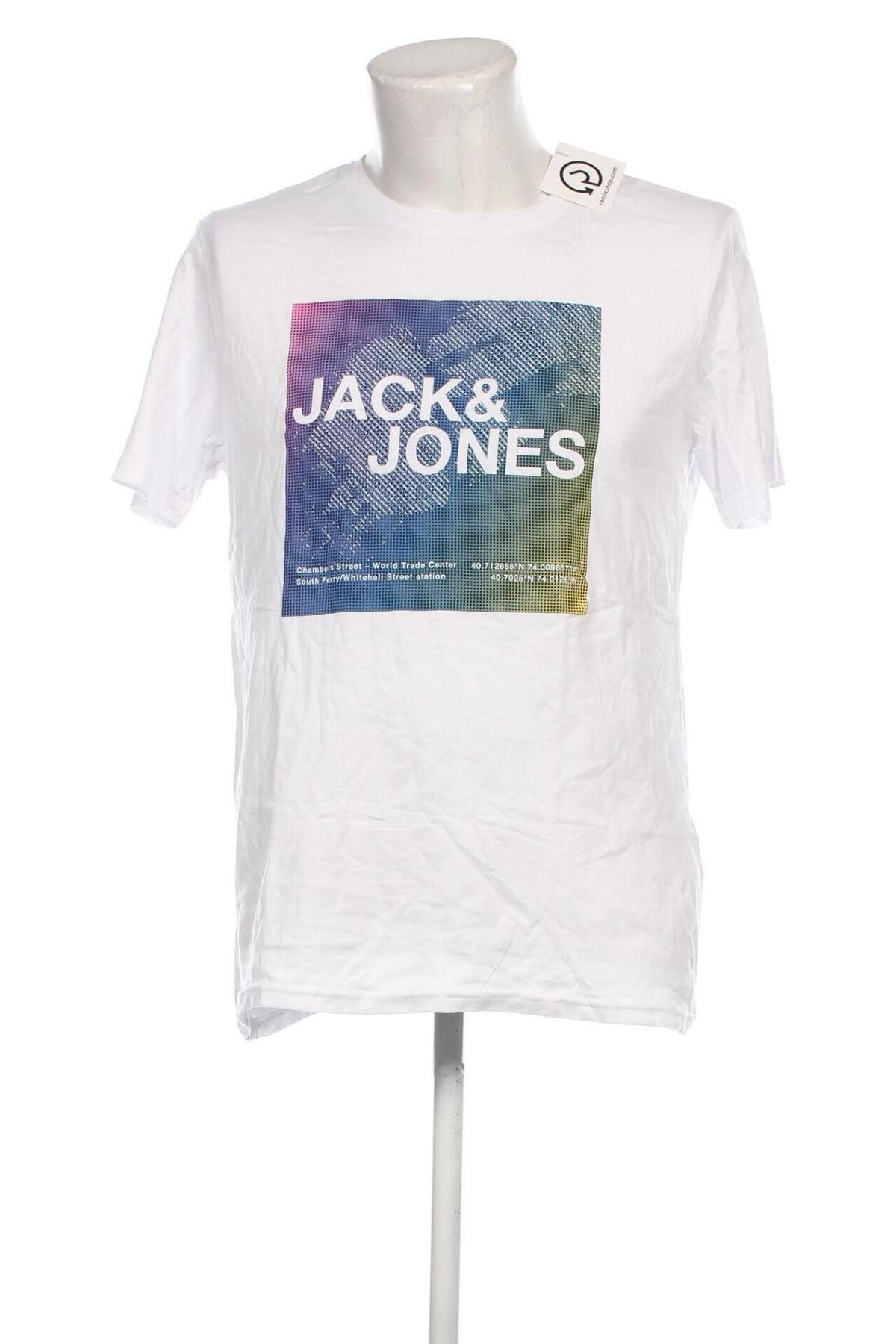 Мъжка тениска Core By Jack & Jones, Размер XL, Цвят Бял, Цена 14,00 лв.