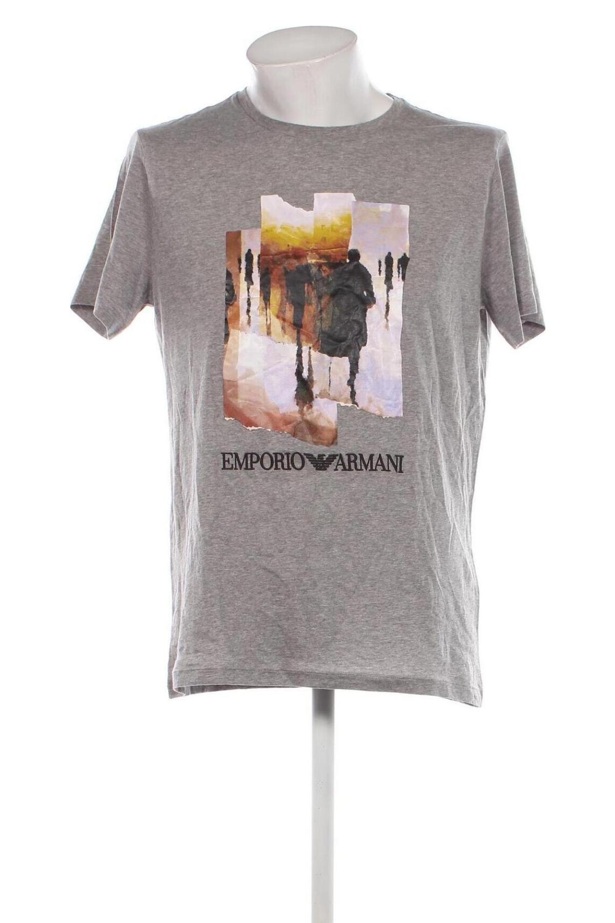 Męski T-shirt Emporio Armani, Rozmiar XL, Kolor Szary, Cena 284,67 zł