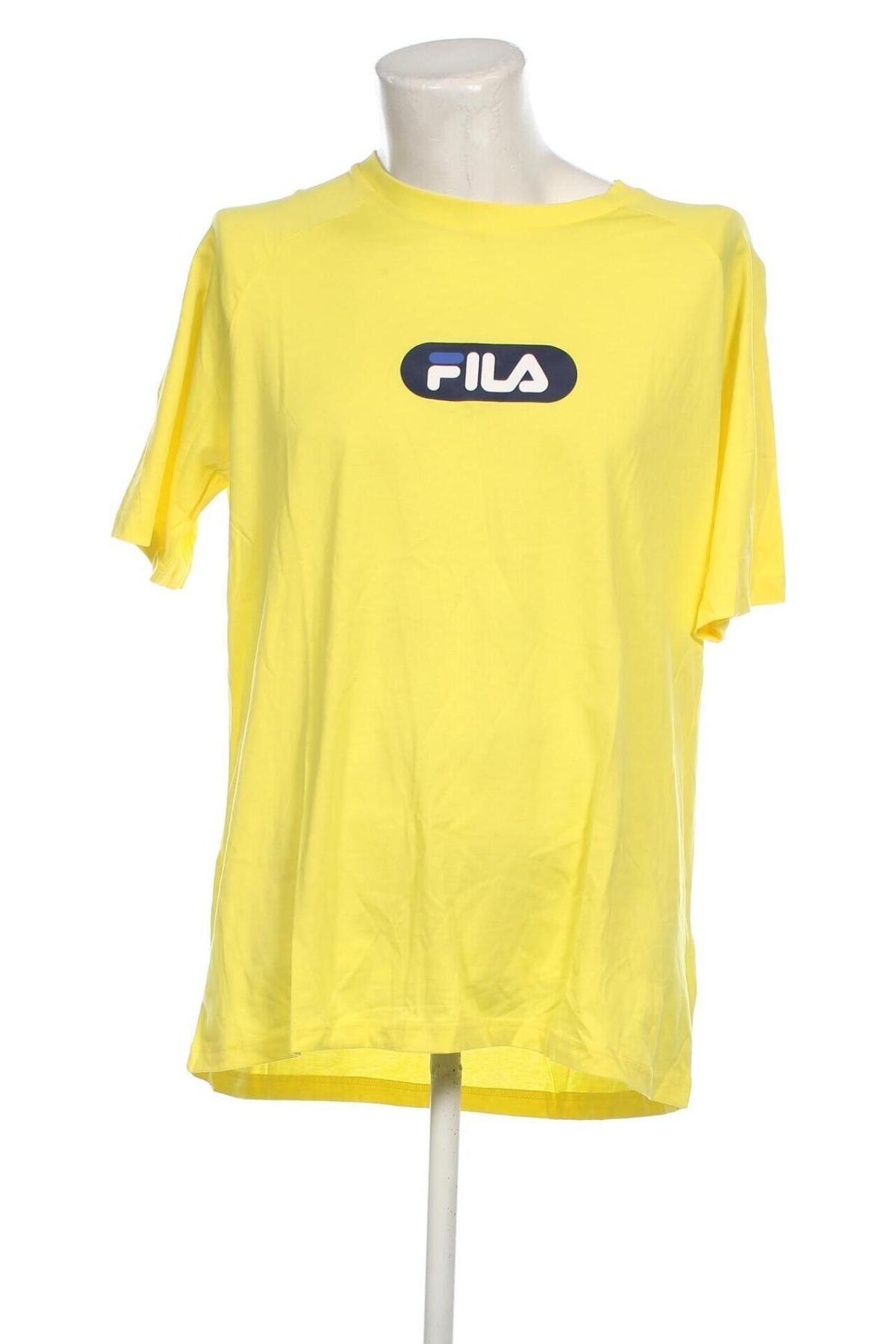 Męski T-shirt FILA, Rozmiar XXL, Kolor Żółty, Cena 157,00 zł