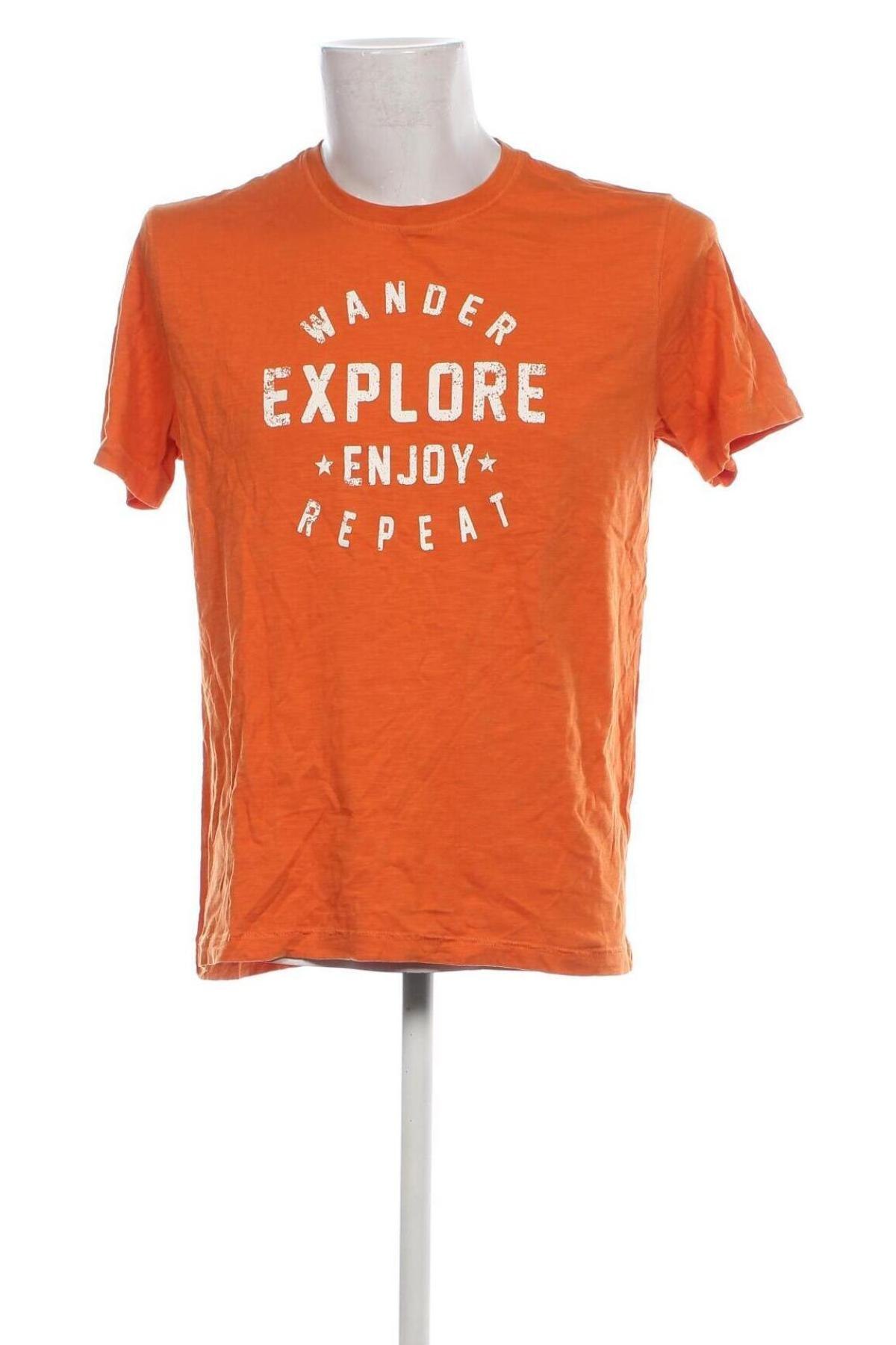 Herren T-Shirt Globe Trotter, Größe L, Farbe Orange, Preis € 8,15