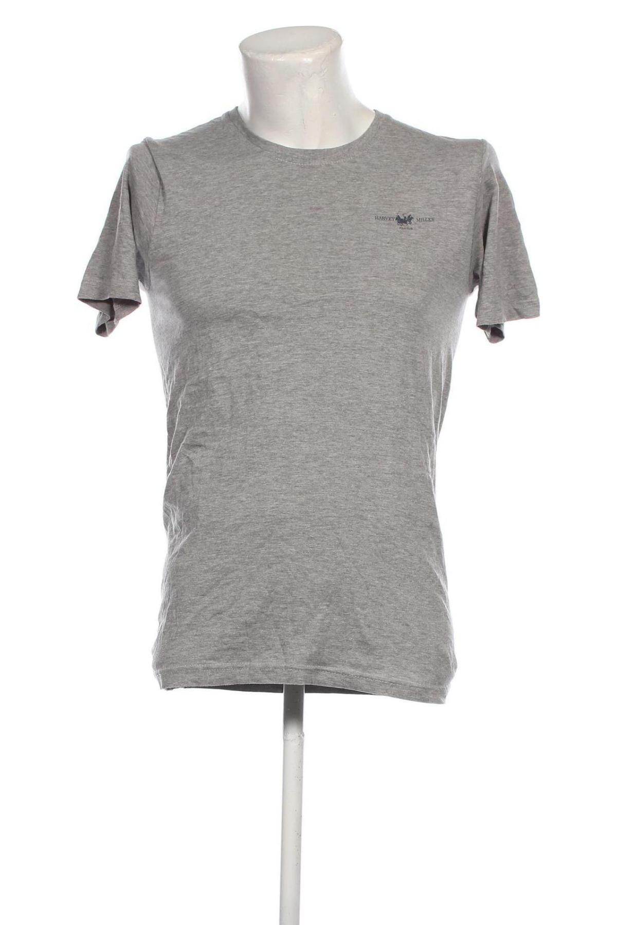 Herren T-Shirt Harvey Miller, Größe M, Farbe Grau, Preis 11,83 €