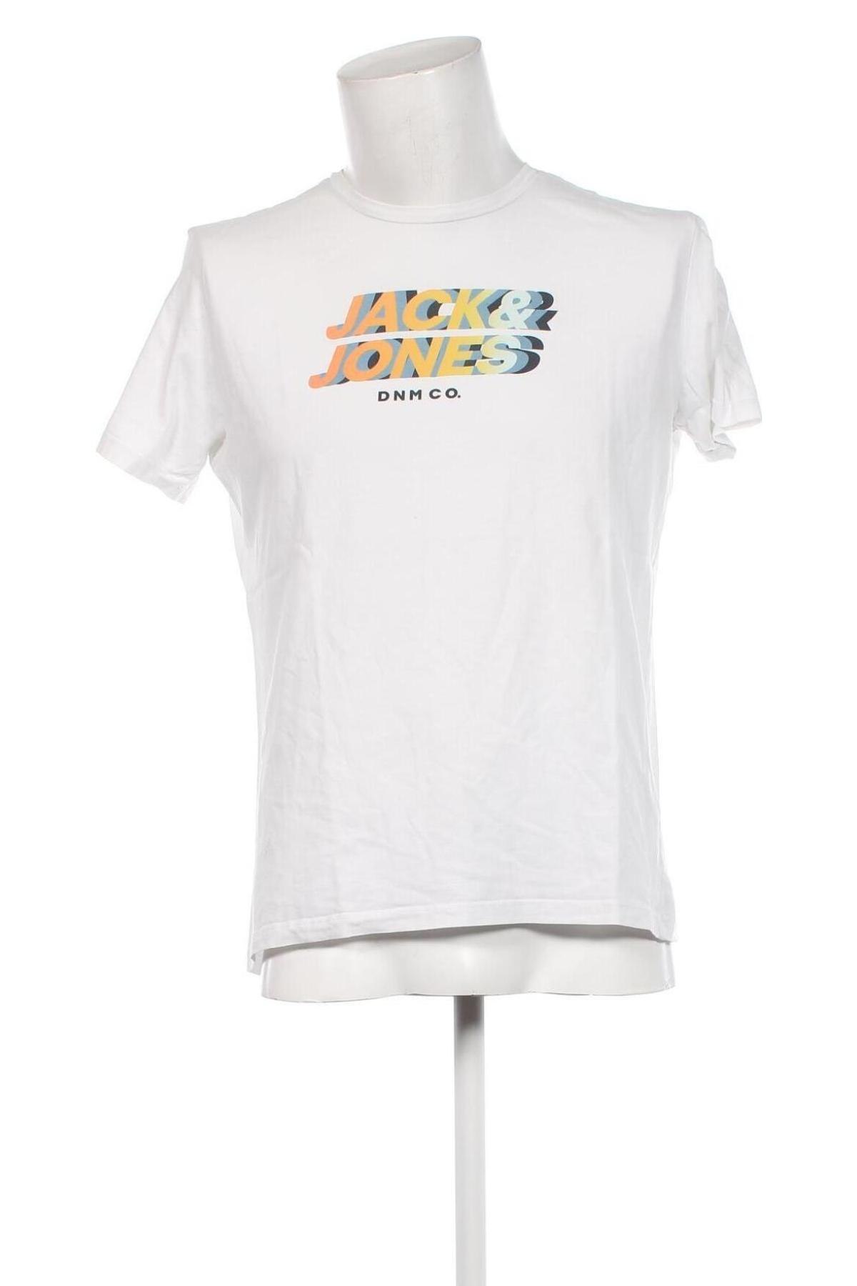 Мъжка тениска Jack & Jones, Размер L, Цвят Бял, Цена 17,60 лв.