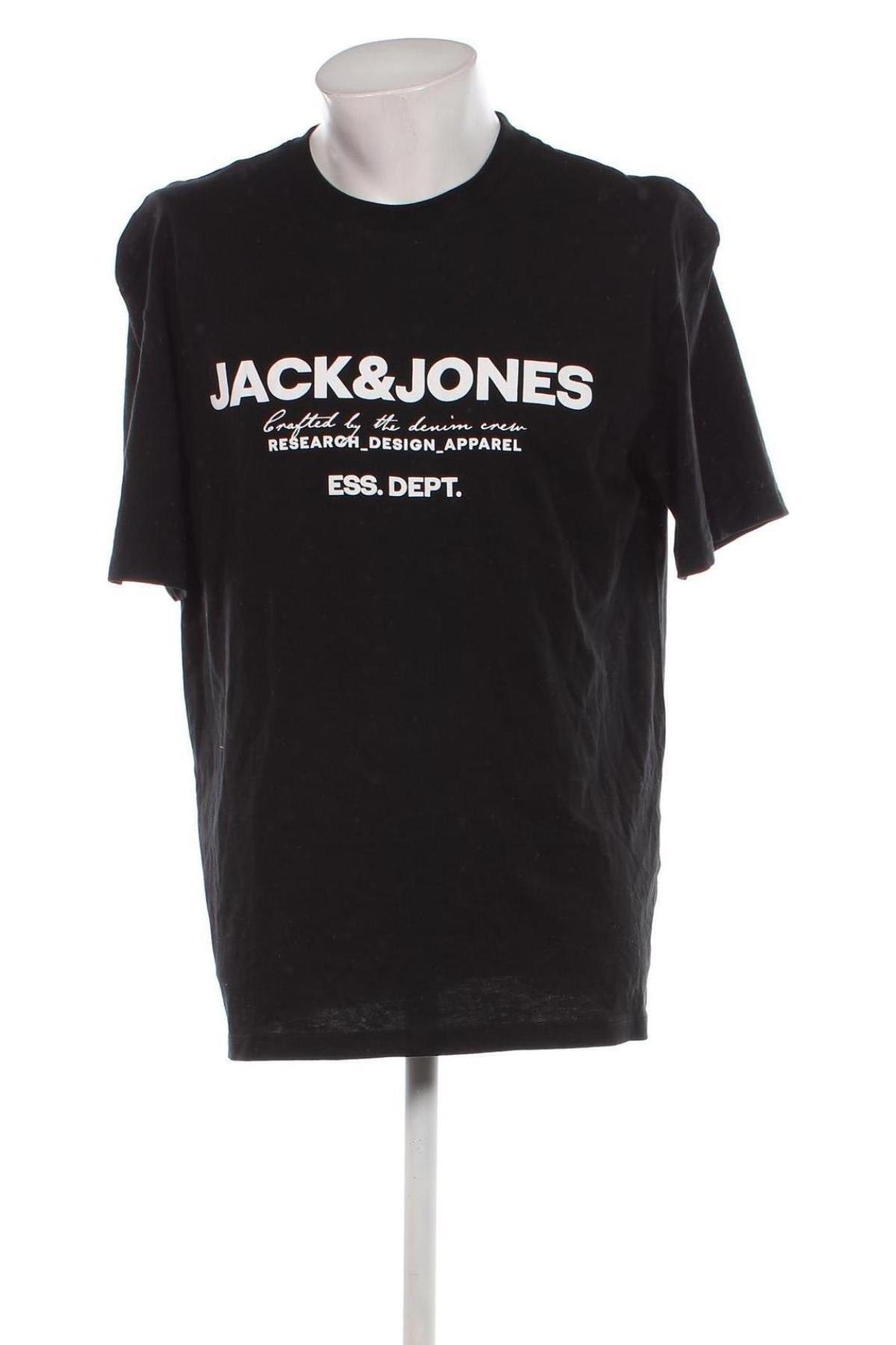 Мъжка тениска Jack & Jones, Размер XL, Цвят Черен, Цена 29,40 лв.