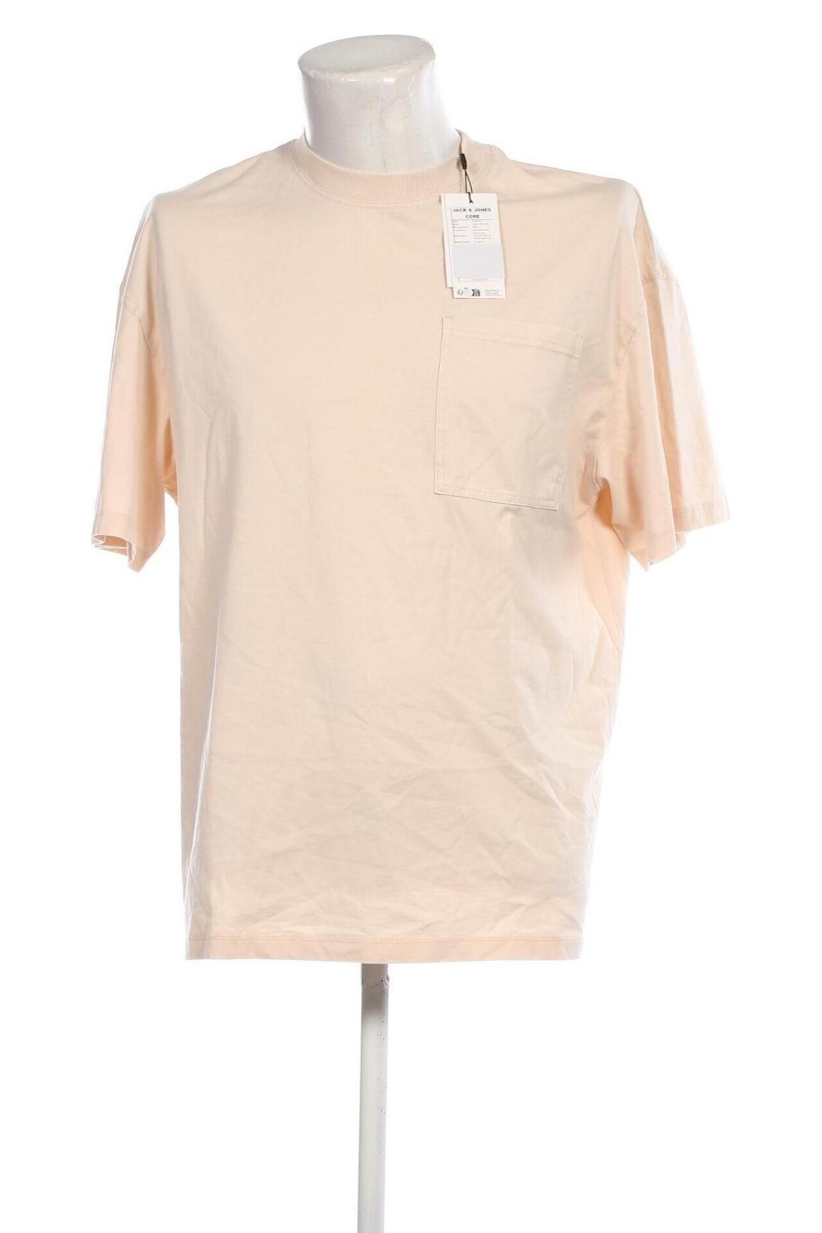 Ανδρικό t-shirt Jack & Jones, Μέγεθος L, Χρώμα  Μπέζ, Τιμή 15,16 €