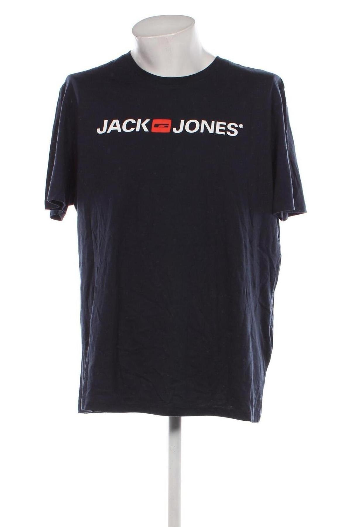 Ανδρικό t-shirt Jack & Jones, Μέγεθος XXL, Χρώμα Μπλέ, Τιμή 11,13 €