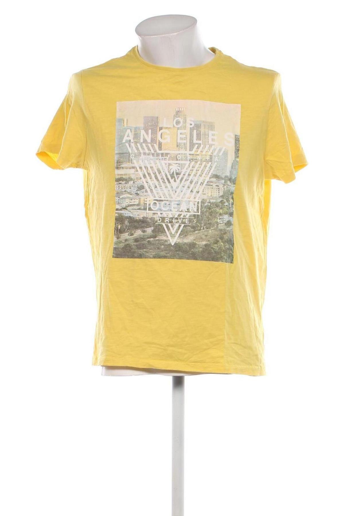 Herren T-Shirt Livergy, Größe L, Farbe Gelb, Preis € 9,05