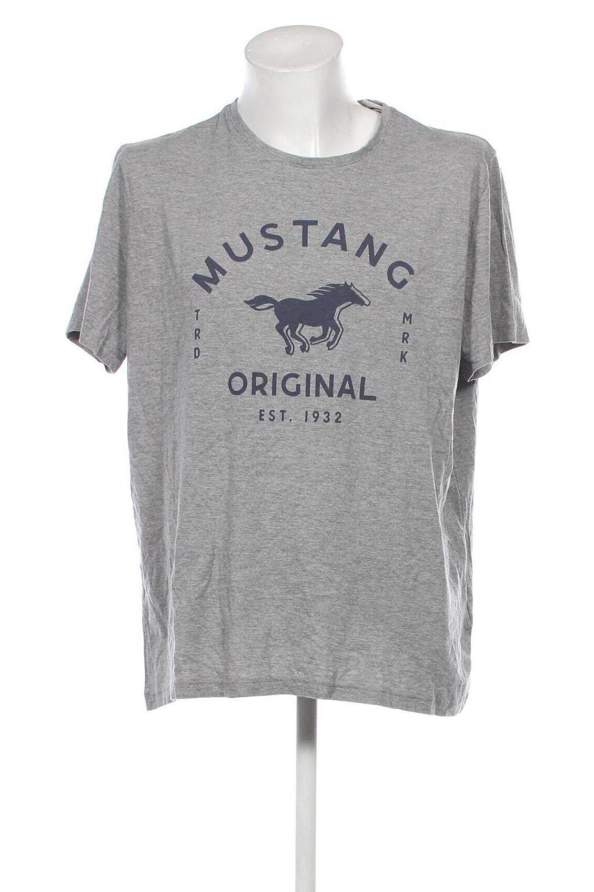 Мъжка тениска Mustang, Размер 3XL, Цвят Сив, Цена 31,00 лв.