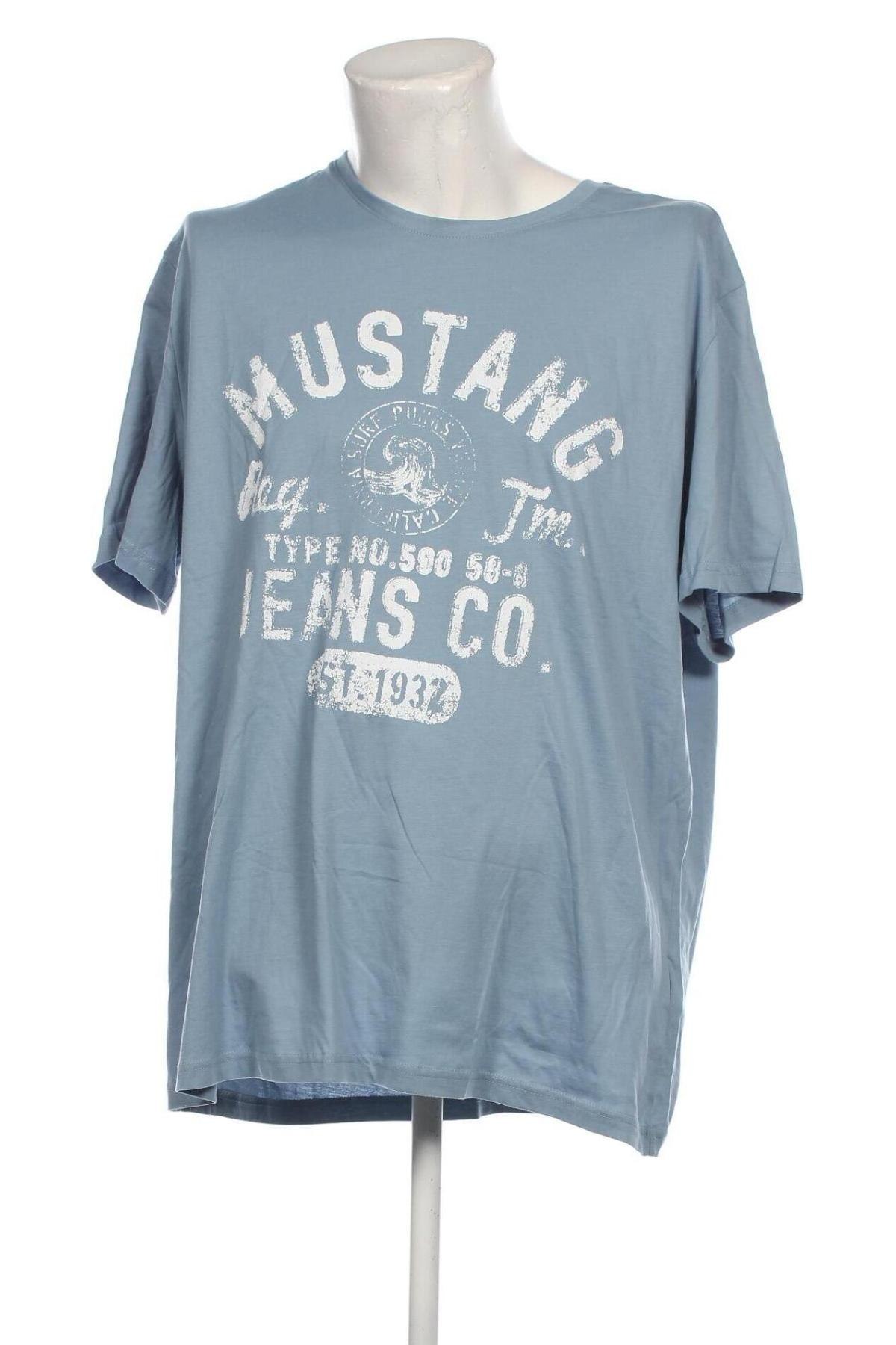 Tricou de bărbați Mustang, Mărime 3XL, Culoare Albastru, Preț 101,97 Lei