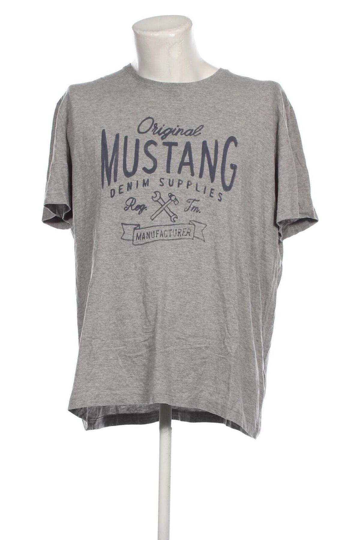 Ανδρικό t-shirt Mustang, Μέγεθος 3XL, Χρώμα Γκρί, Τιμή 15,98 €