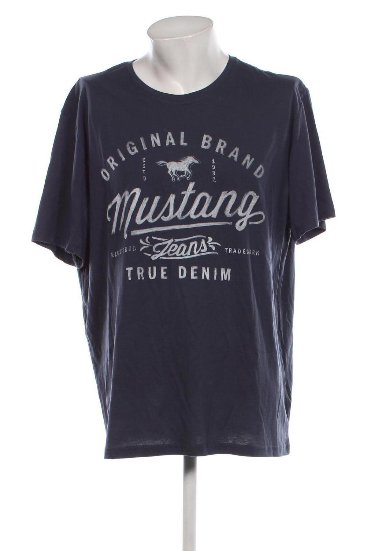 Tricou de bărbați Mustang, Mărime 3XL, Culoare Albastru, Preț 101,97 Lei