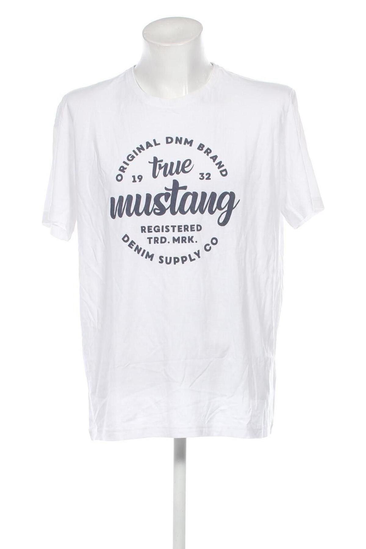 Ανδρικό t-shirt Mustang, Μέγεθος 3XL, Χρώμα Λευκό, Τιμή 15,98 €
