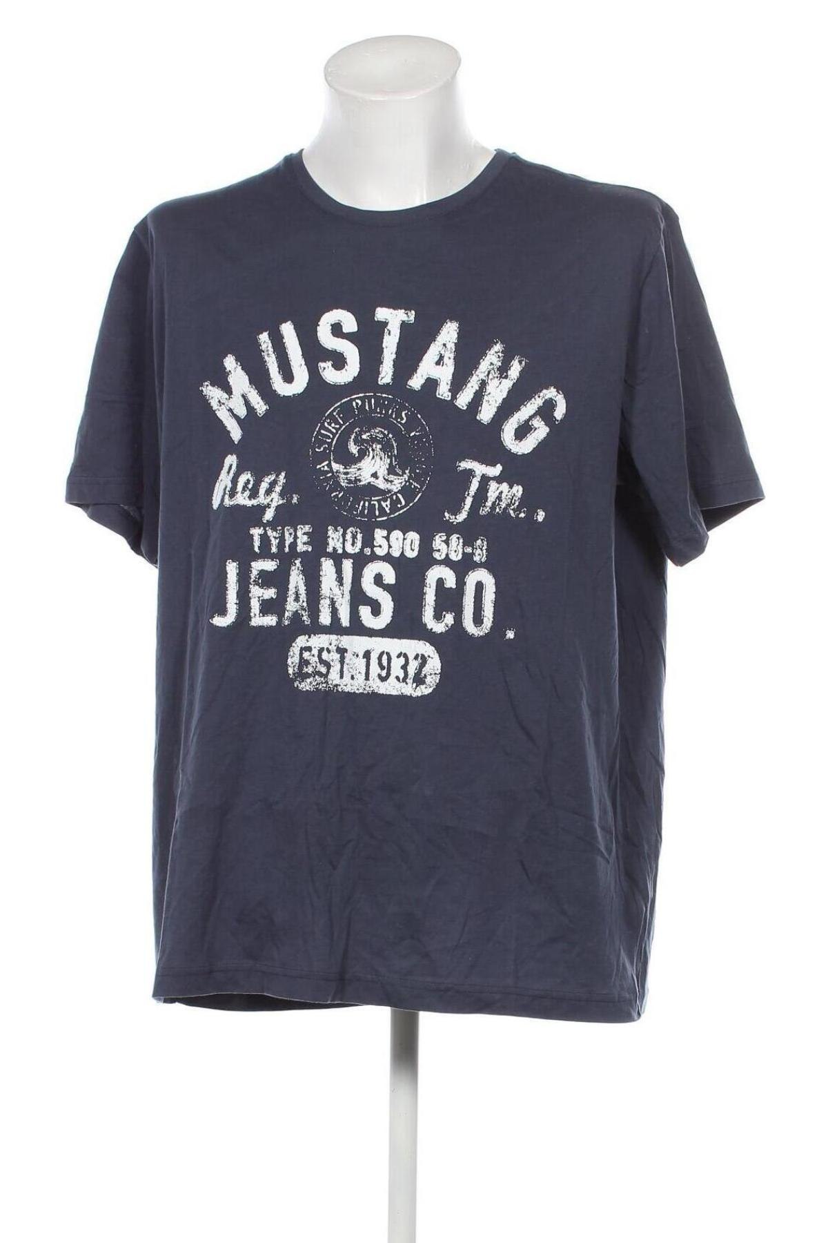 Мъжка тениска Mustang, Размер XXL, Цвят Син, Цена 31,00 лв.