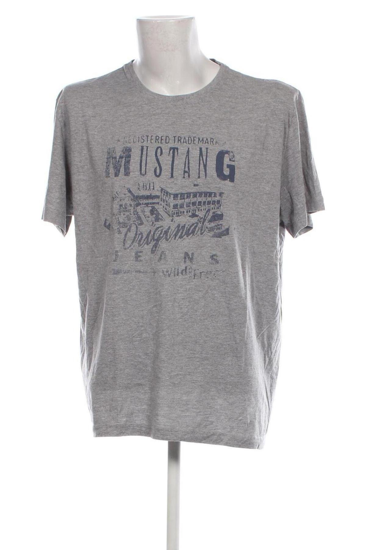 Tricou de bărbați Mustang, Mărime 3XL, Culoare Gri, Preț 46,05 Lei