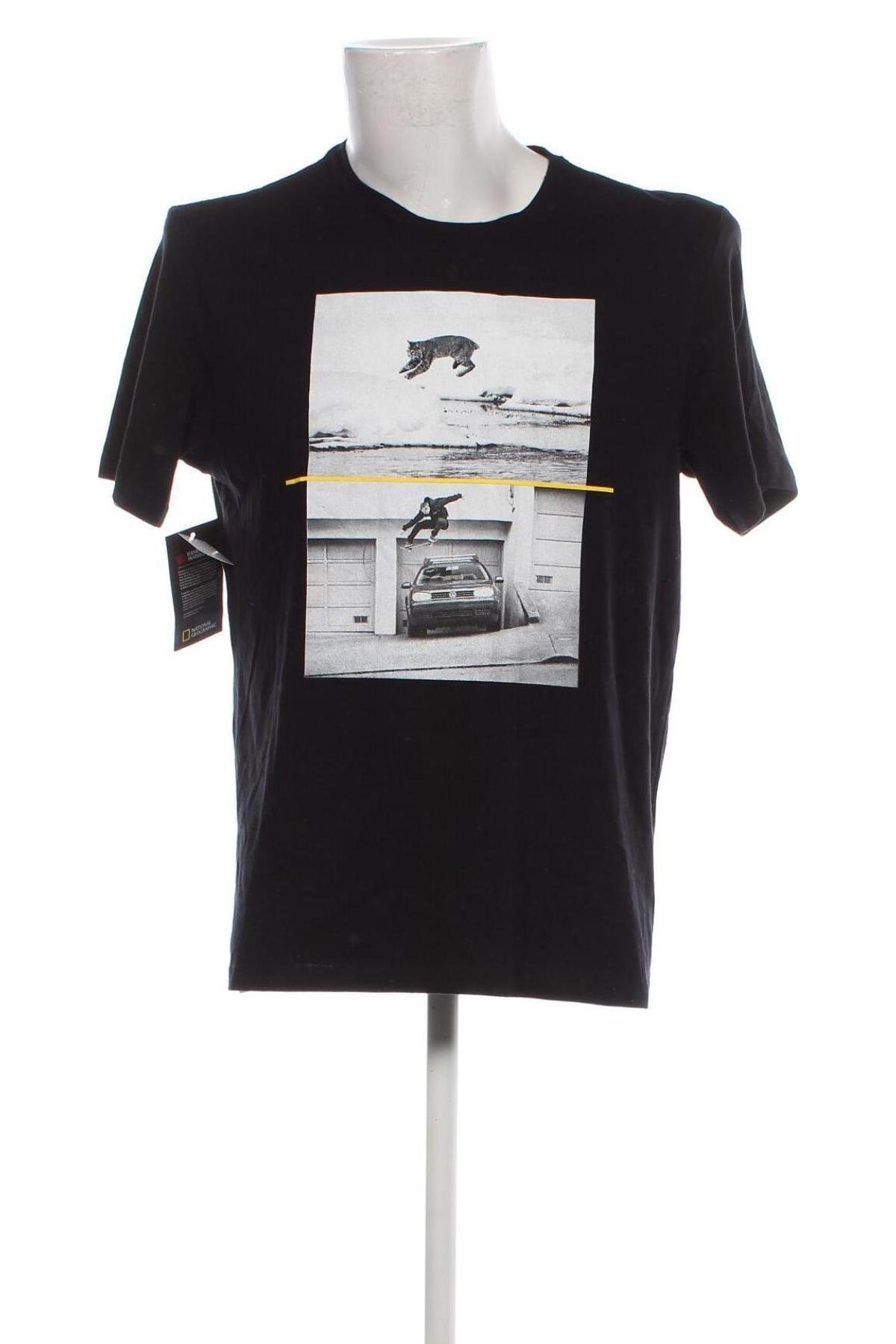 Herren T-Shirt National Geographic, Größe M, Farbe Schwarz, Preis 25,98 €