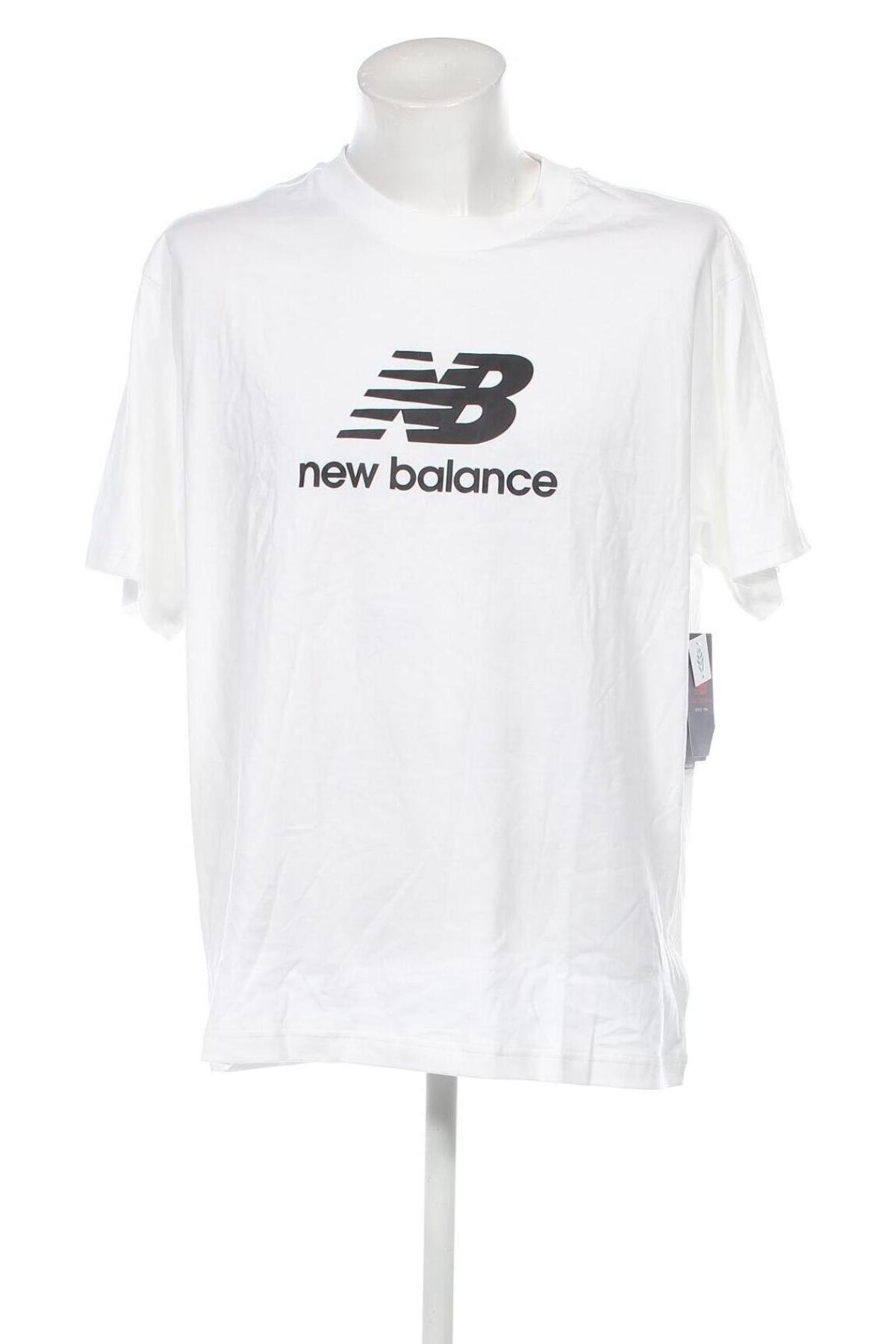 Herren T-Shirt New Balance, Größe XL, Farbe Weiß, Preis 25,98 €