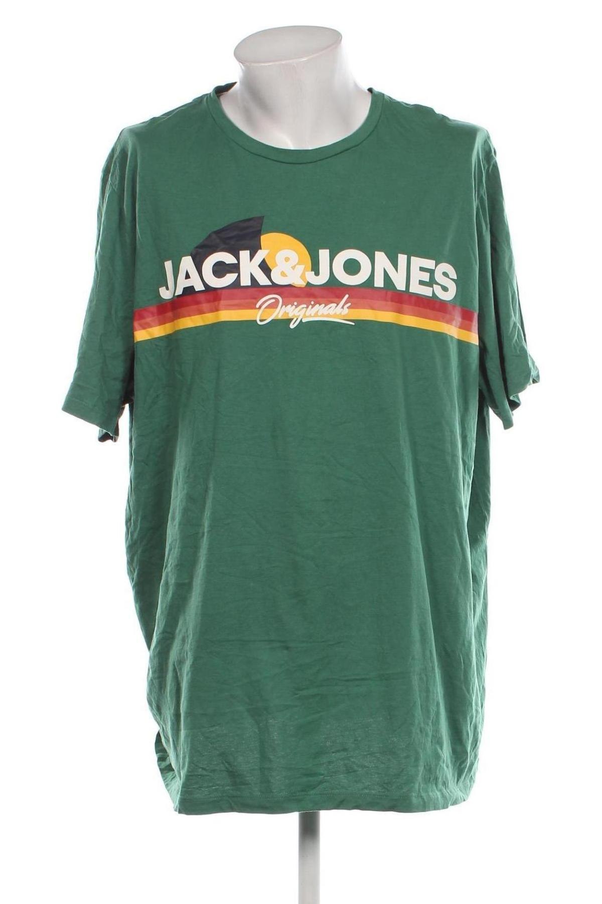 Pánske tričko  Originals By Jack & Jones, Veľkosť 5XL, Farba Zelená, Cena  7,94 €