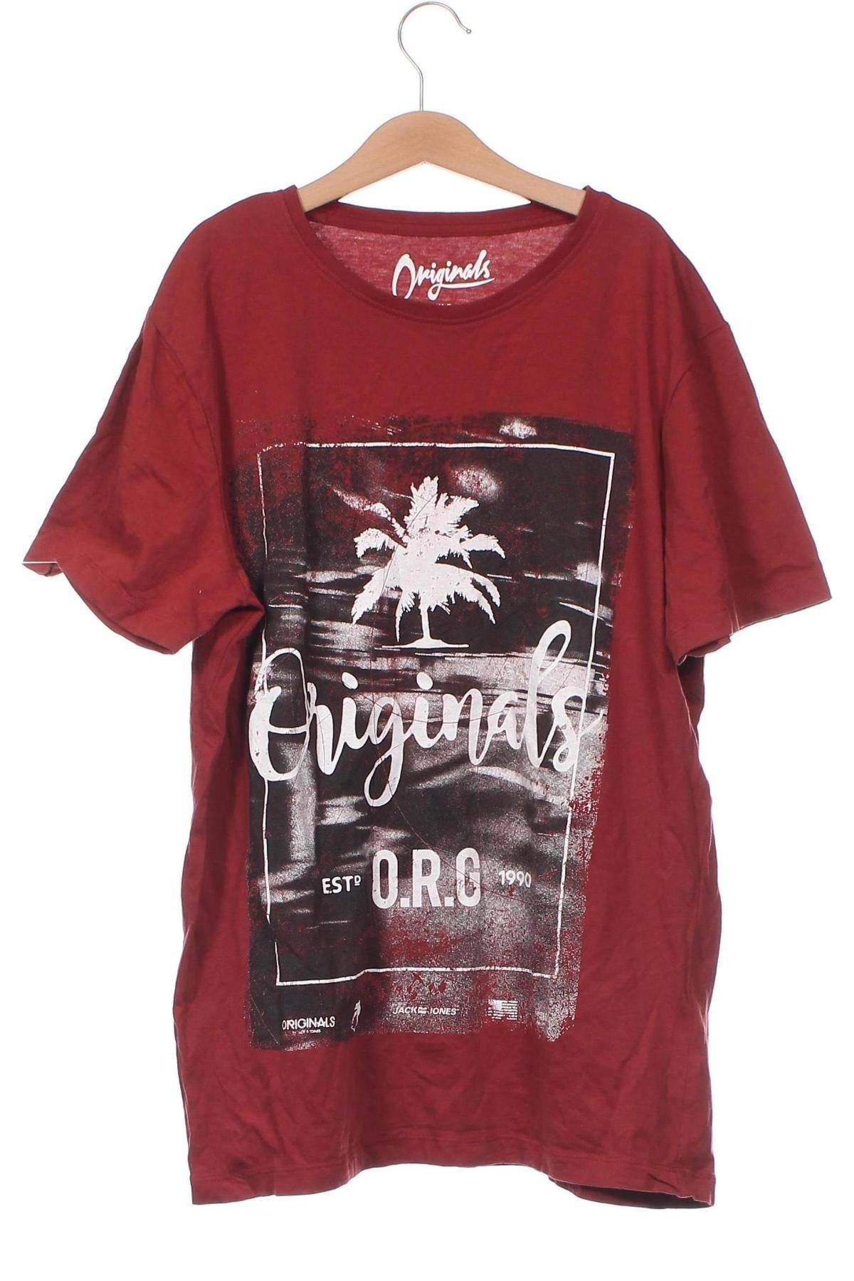 Pánske tričko  Originals By Jack & Jones, Veľkosť XS, Farba Červená, Cena  5,12 €