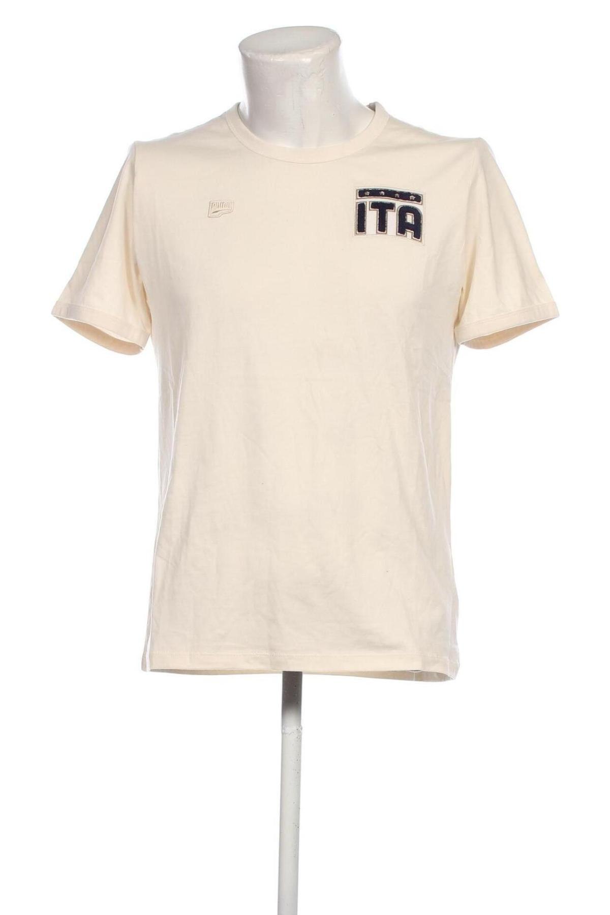Ανδρικό t-shirt PUMA, Μέγεθος M, Χρώμα Εκρού, Τιμή 30,36 €