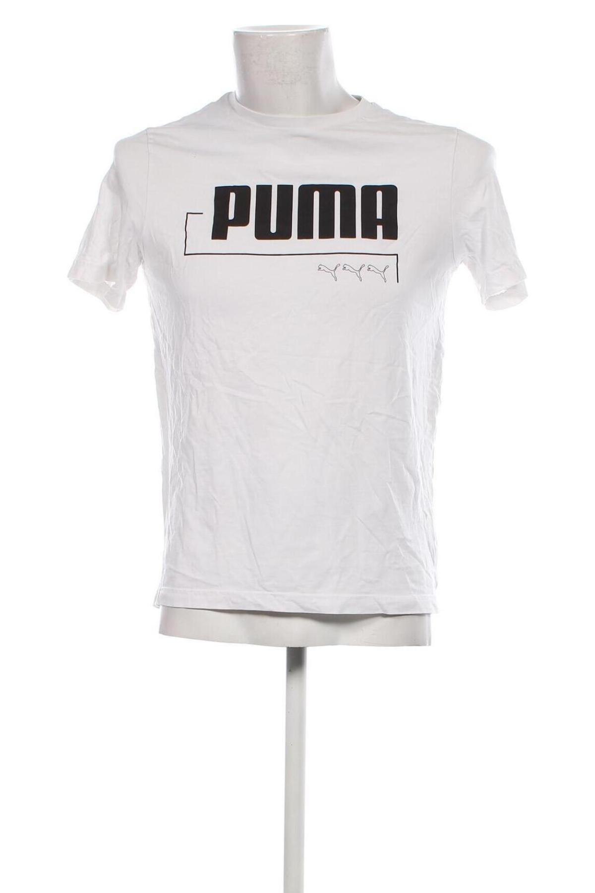 Мъжка тениска PUMA, Размер M, Цвят Бял, Цена 25,00 лв.