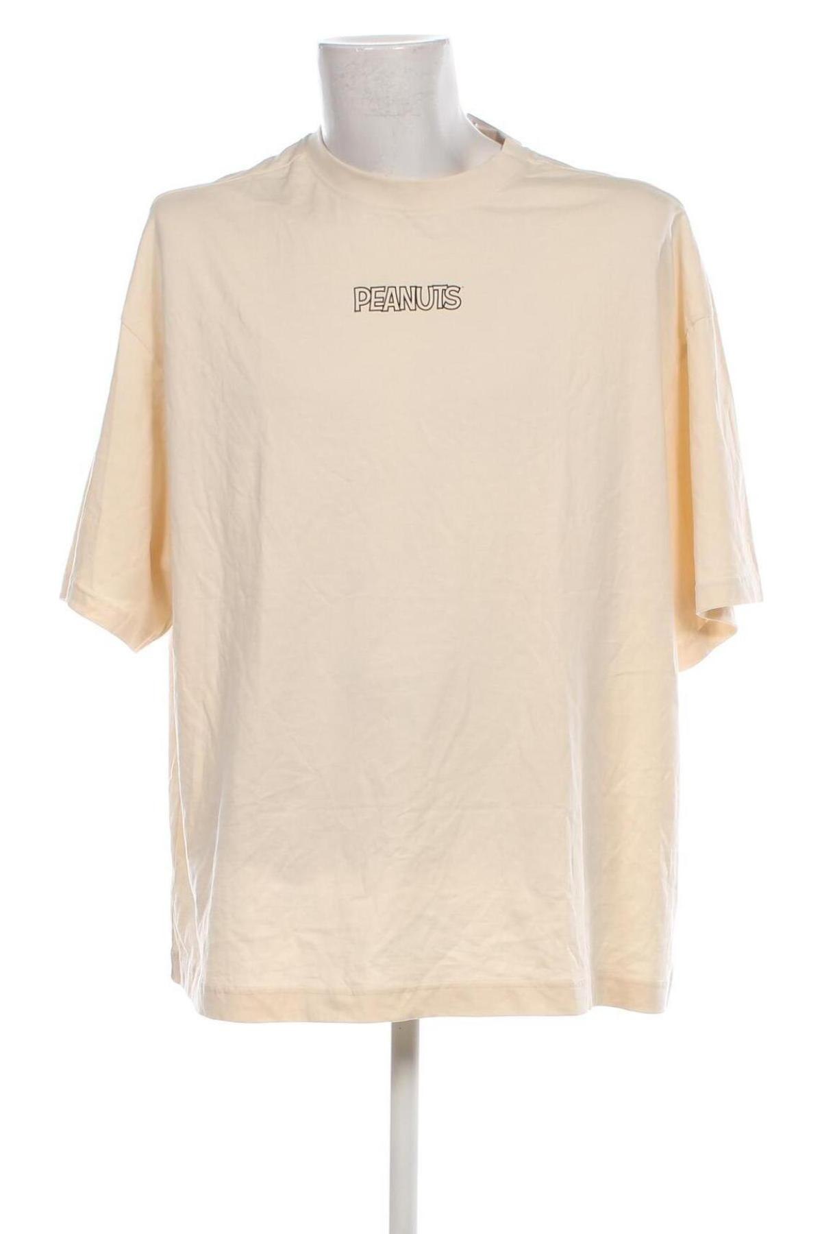 Herren T-Shirt Peanuts, Größe M, Farbe Beige, Preis 10,82 €