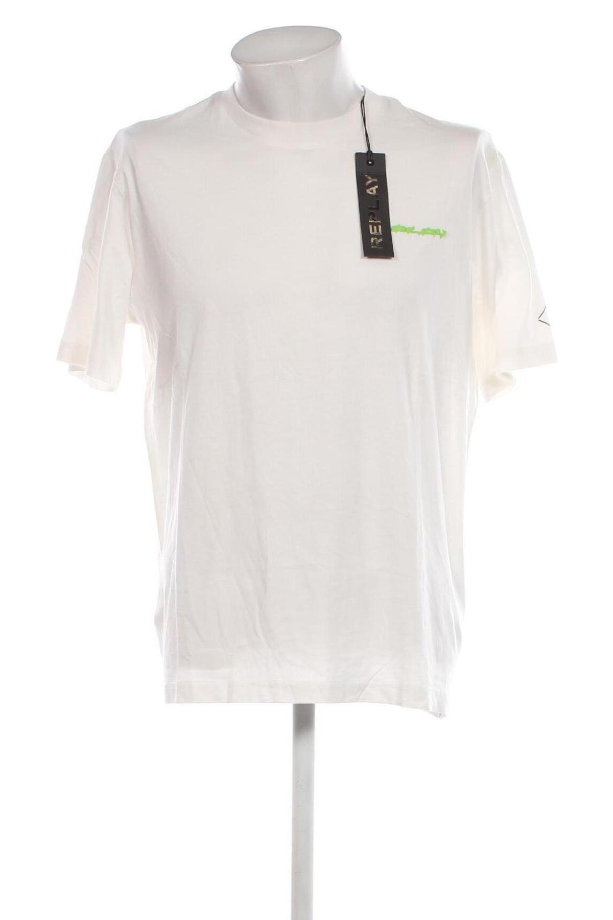Ανδρικό t-shirt Replay, Μέγεθος XL, Χρώμα Λευκό, Τιμή 37,11 €