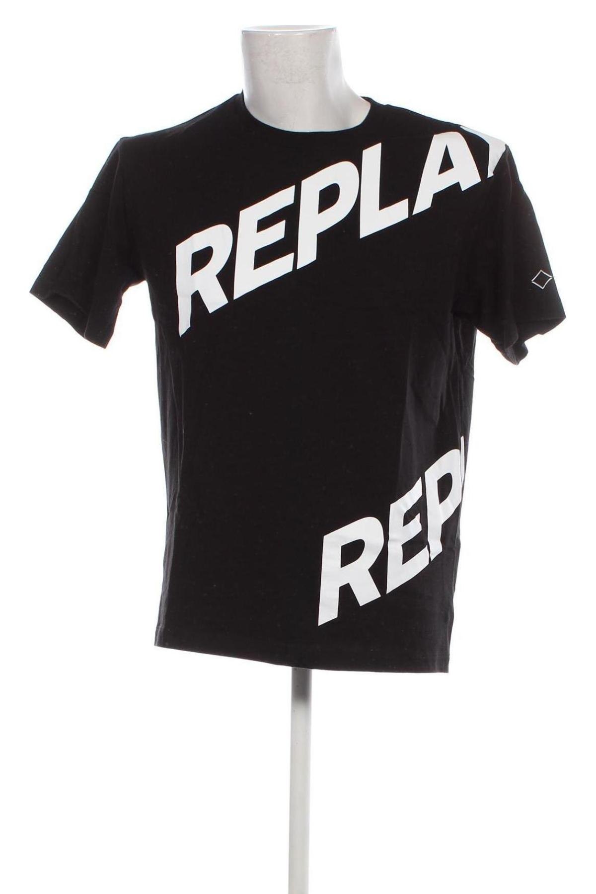 Herren T-Shirt Replay, Größe L, Farbe Schwarz, Preis 37,11 €