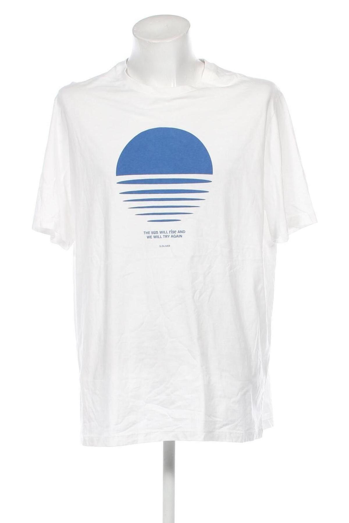 Мъжка тениска S.Oliver, Размер 3XL, Цвят Бял, Цена 14,00 лв.
