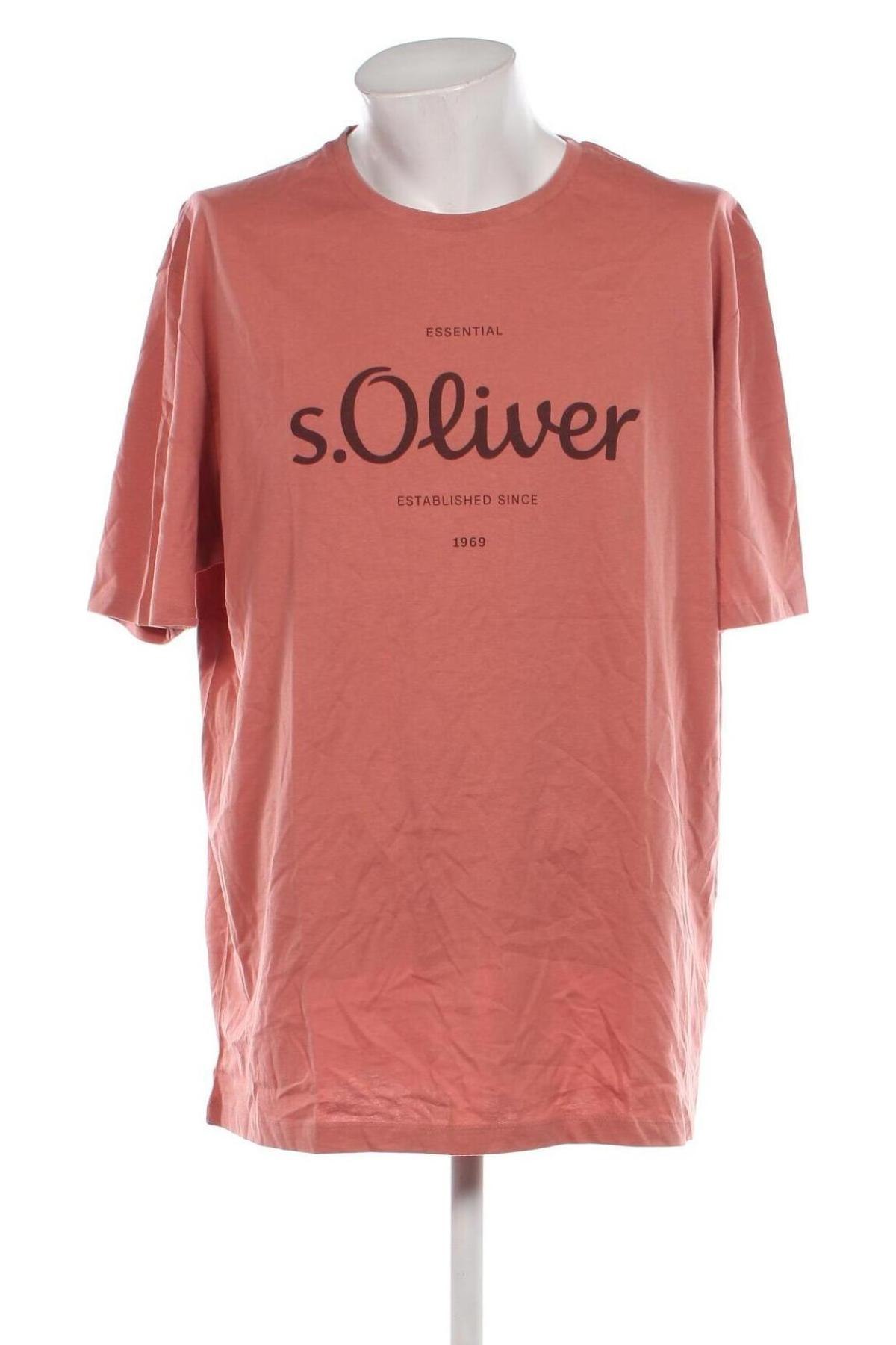 Ανδρικό t-shirt S.Oliver, Μέγεθος 3XL, Χρώμα Ρόζ , Τιμή 19,18 €