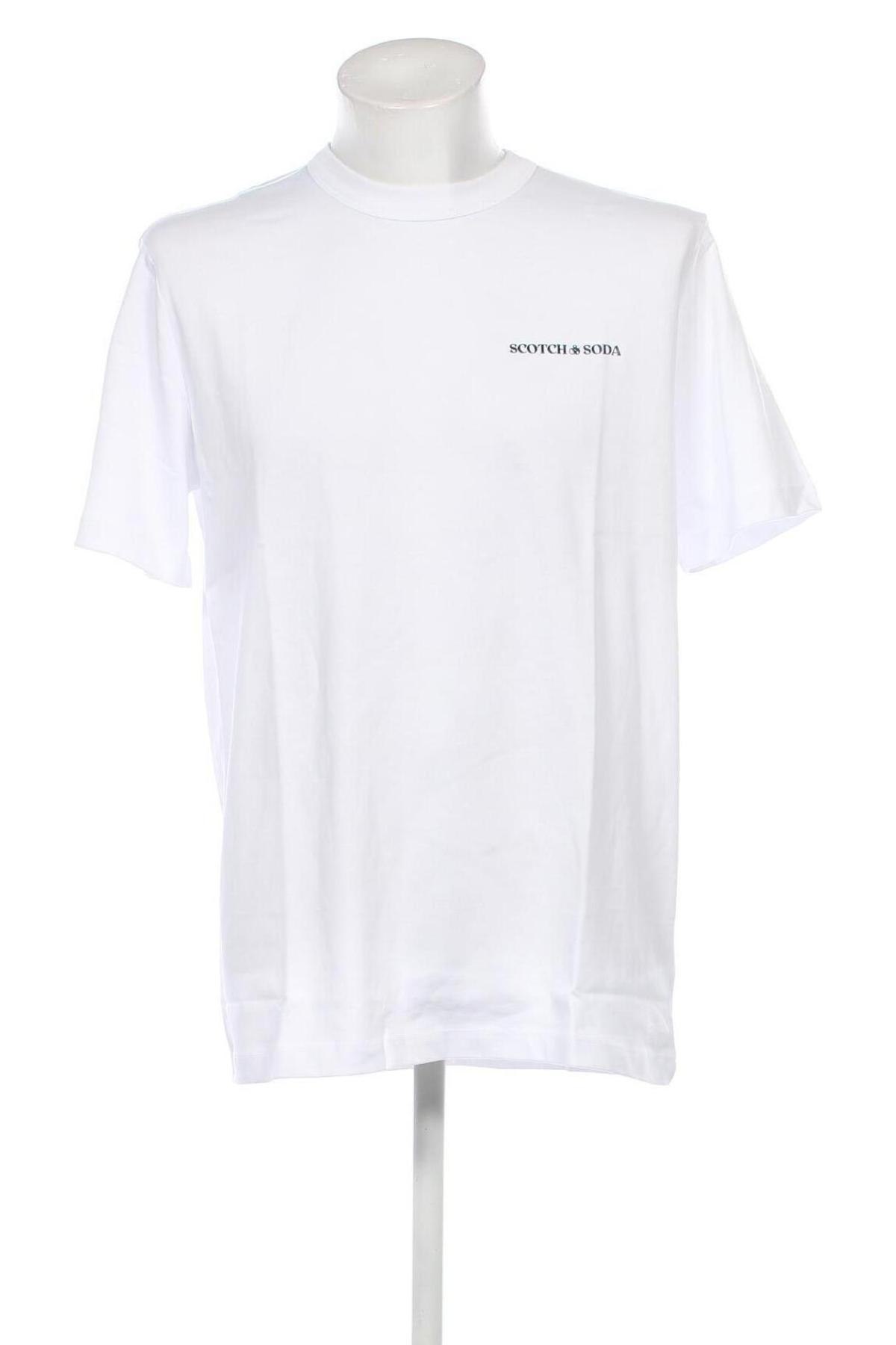 Herren T-Shirt Scotch & Soda, Größe L, Farbe Weiß, Preis € 37,11