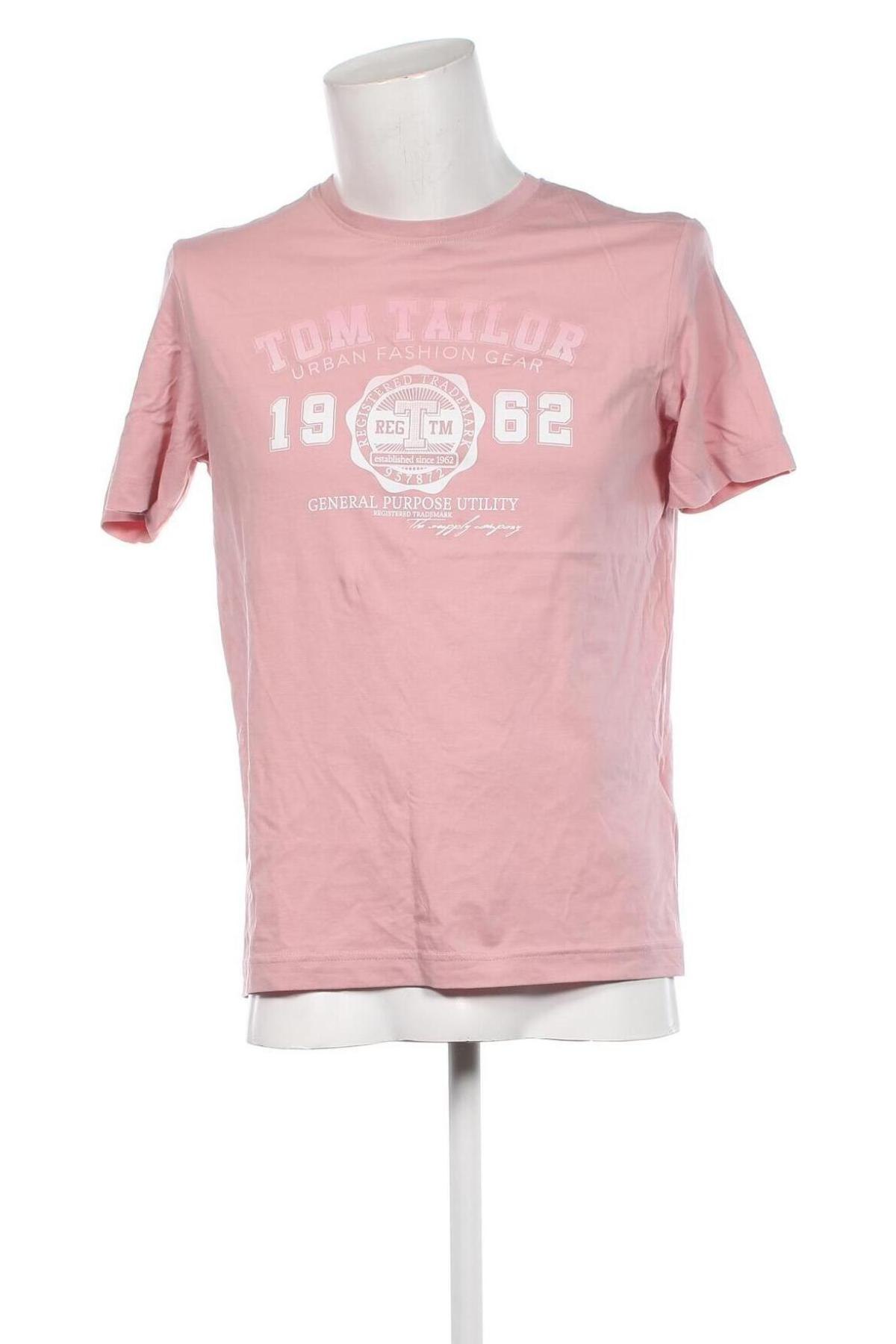 Męski T-shirt Tom Tailor, Rozmiar M, Kolor Różowy, Cena 43,29 zł