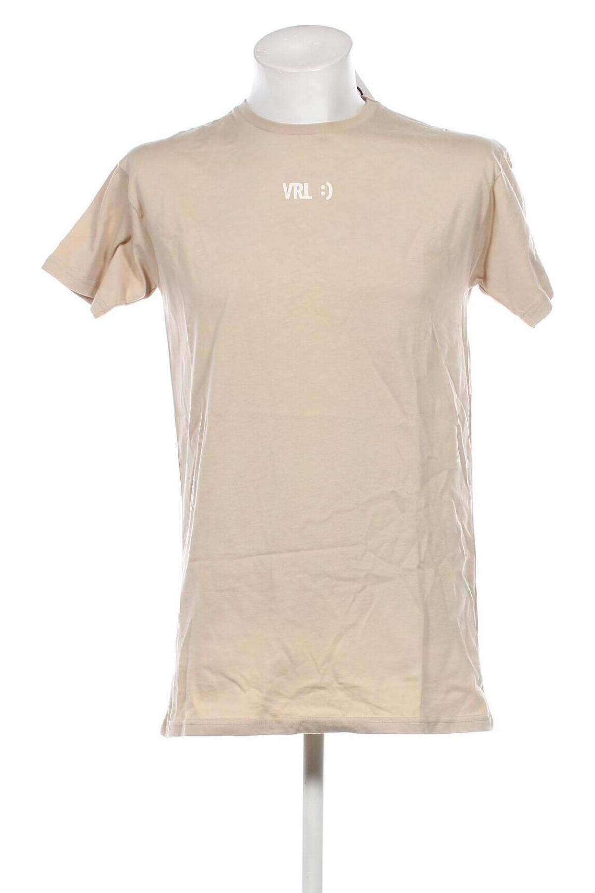 Herren T-Shirt Viral Vibes, Größe S, Farbe Beige, Preis 7,19 €