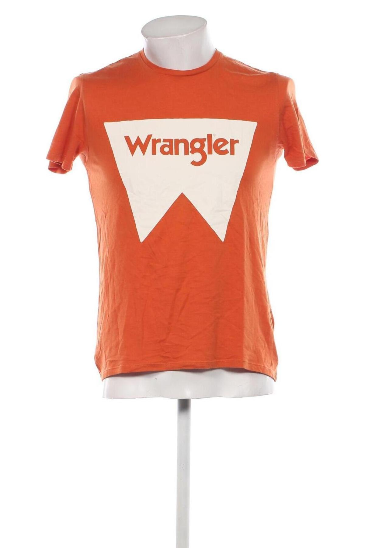 Мъжка тениска Wrangler, Размер S, Цвят Оранжев, Цена 23,75 лв.