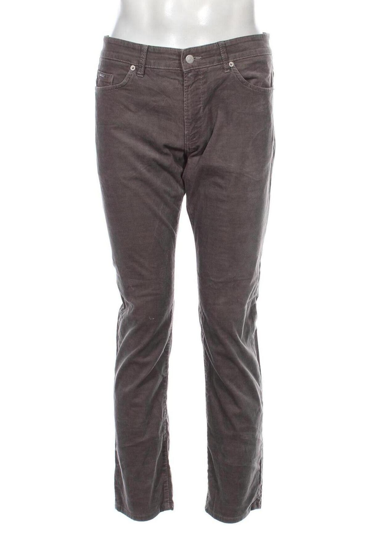 Pantaloni raiați de bărbați BOSS, Mărime L, Culoare Gri, Preț 225,33 Lei