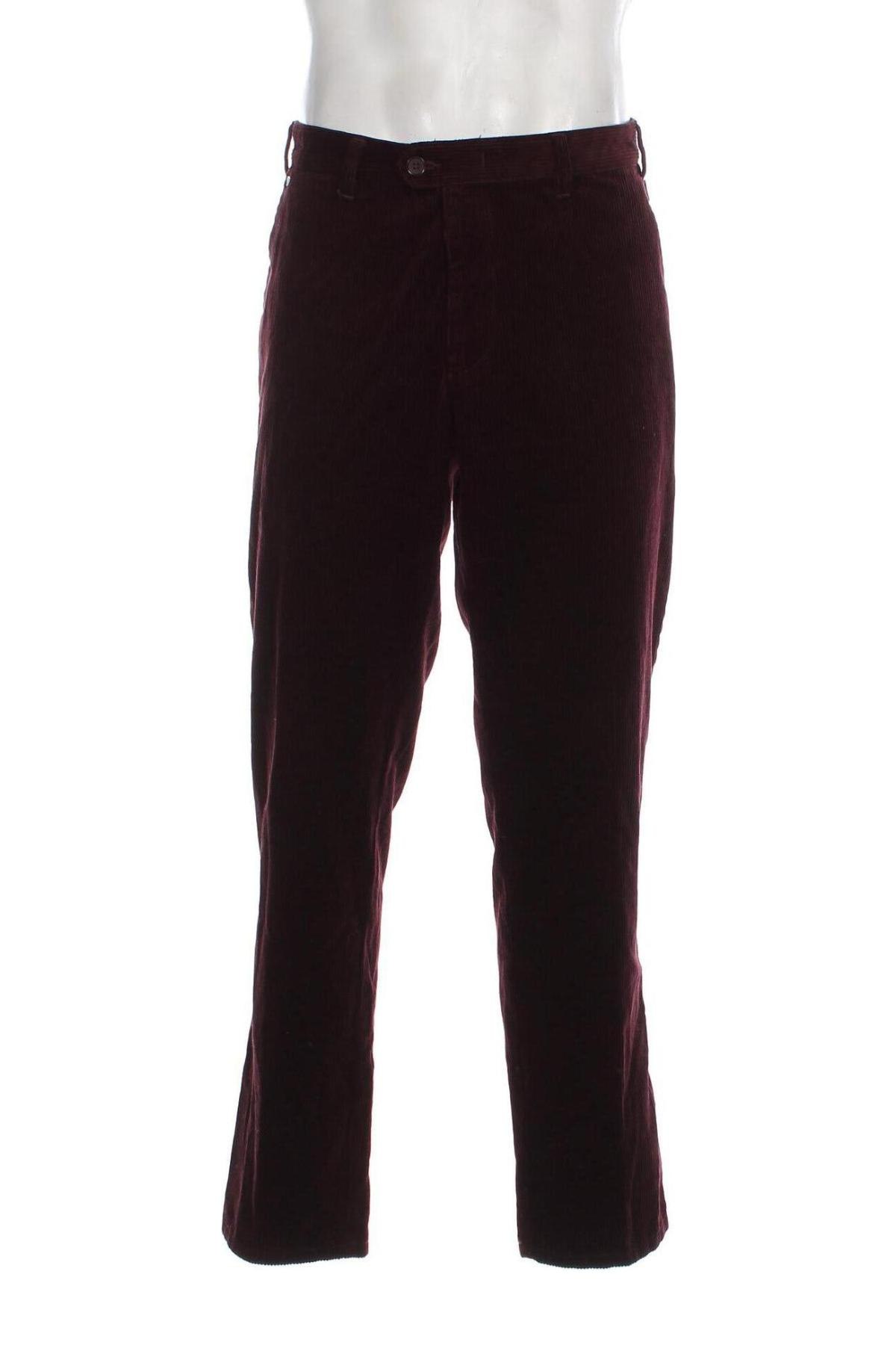 Pantaloni raiați de bărbați Bruhl, Mărime XL, Culoare Roșu, Preț 112,17 Lei