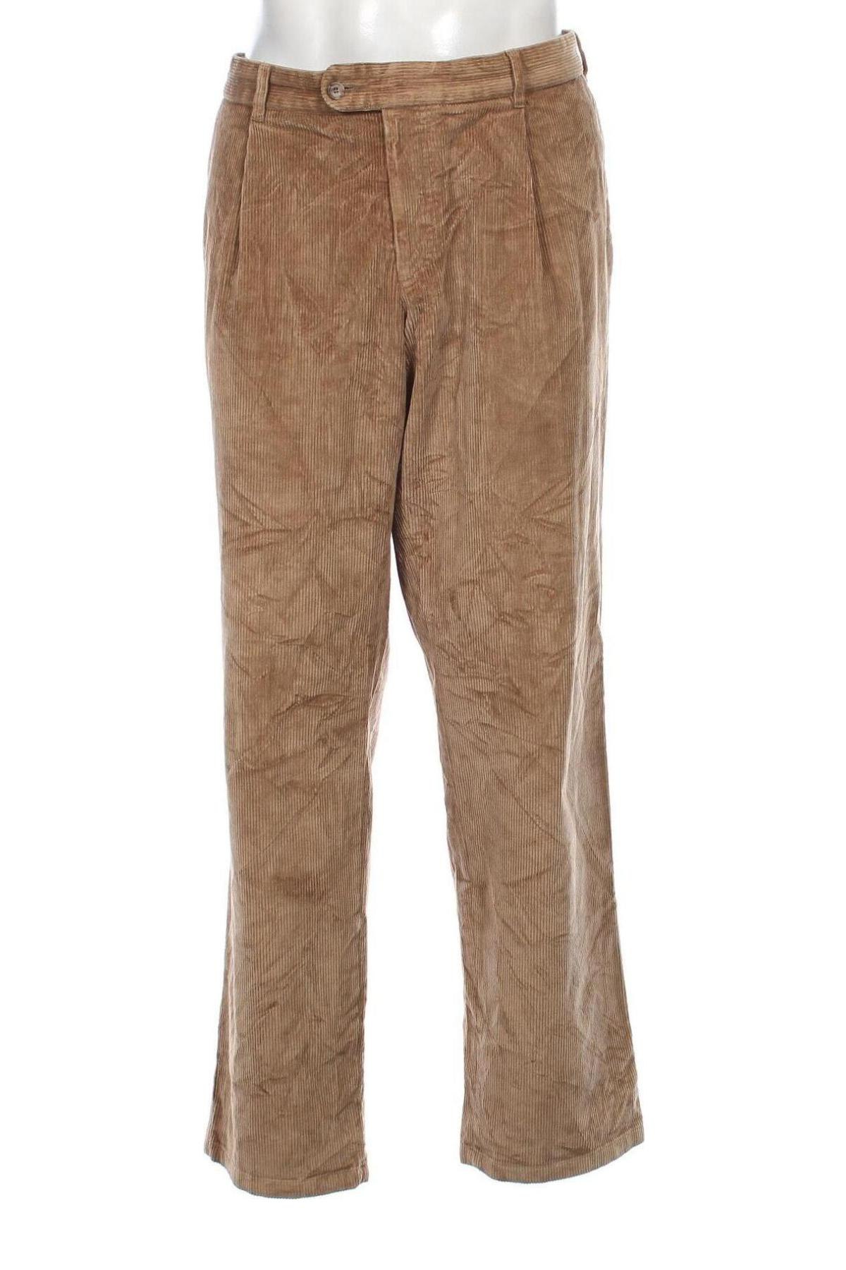 Pantaloni raiați de bărbați Bugatti, Mărime XXL, Culoare Bej, Preț 142,77 Lei