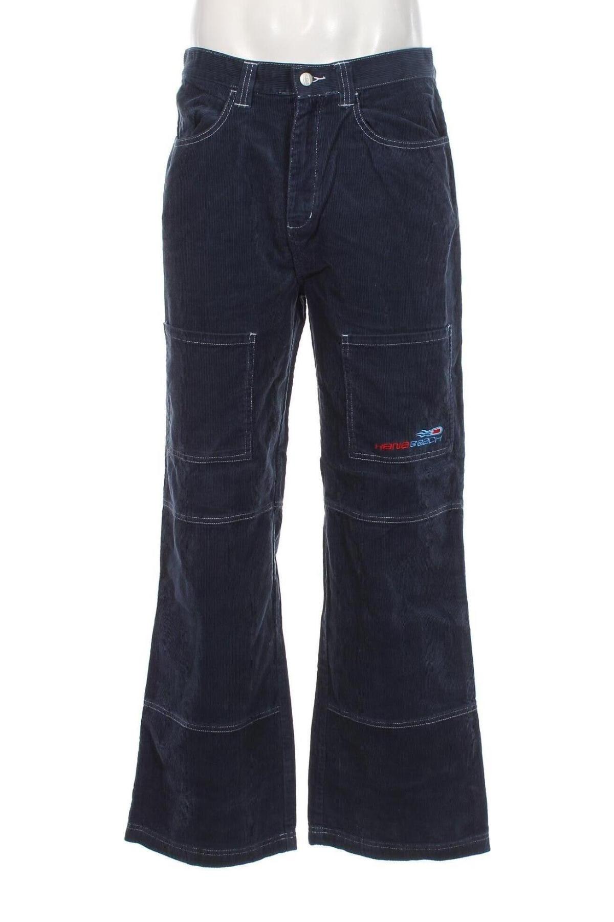 Pantaloni raiați de bărbați Kanabeach, Mărime L, Culoare Albastru, Preț 135,94 Lei