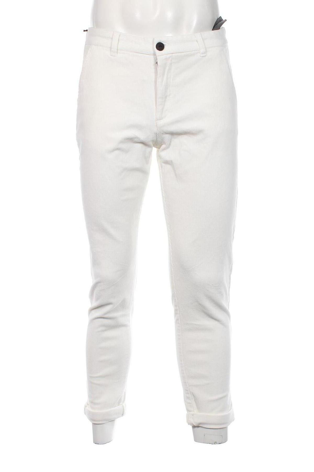 Pantaloni raiați de bărbați Lindbergh, Mărime M, Culoare Alb, Preț 230,27 Lei