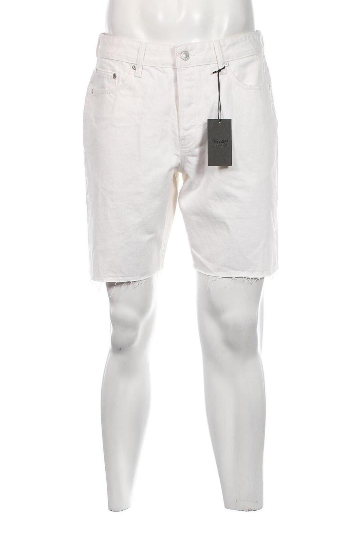 Herren Shorts Only & Sons, Größe M, Farbe Weiß, Preis € 20,62