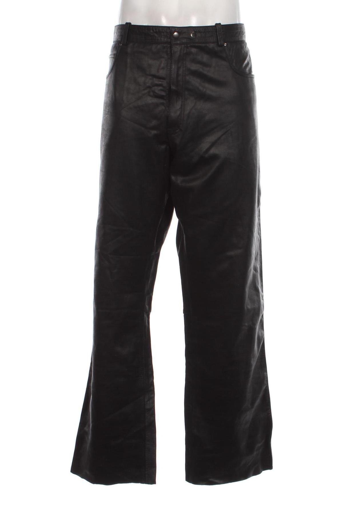 Ανδρικό δερμάτινο παντελόνι, Μέγεθος 3XL, Χρώμα Μαύρο, Τιμή 66,19 €