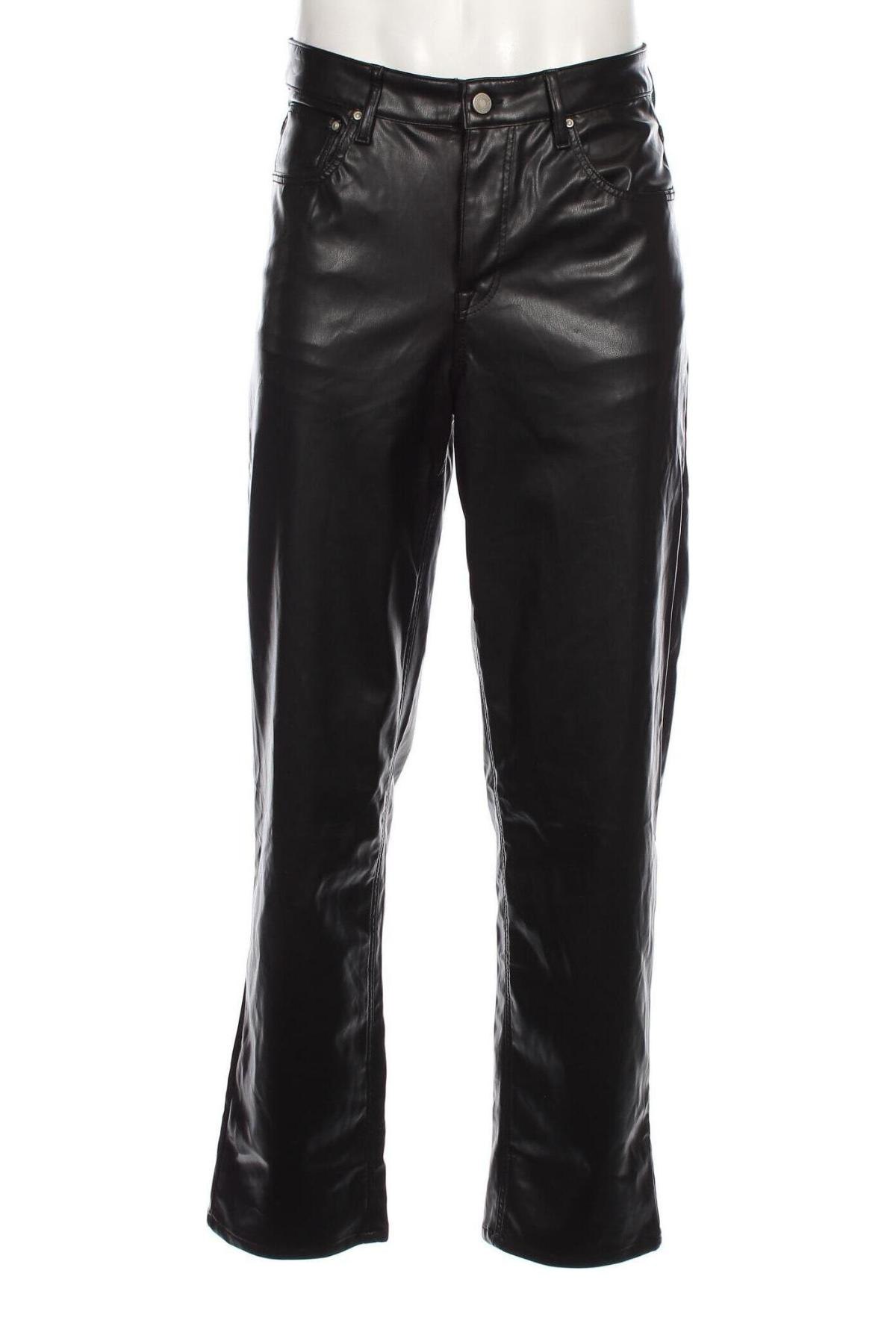 Ανδρικό δερμάτινο παντελόνι ASOS, Μέγεθος M, Χρώμα Μαύρο, Τιμή 15,34 €