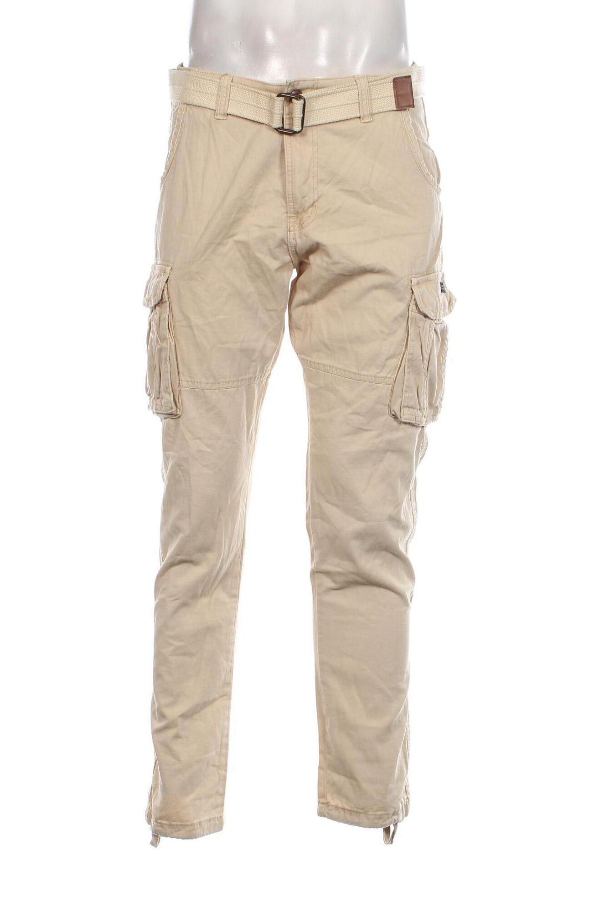 Pantaloni de bărbați Indicode, Mărime L, Culoare Bej, Preț 137,66 Lei