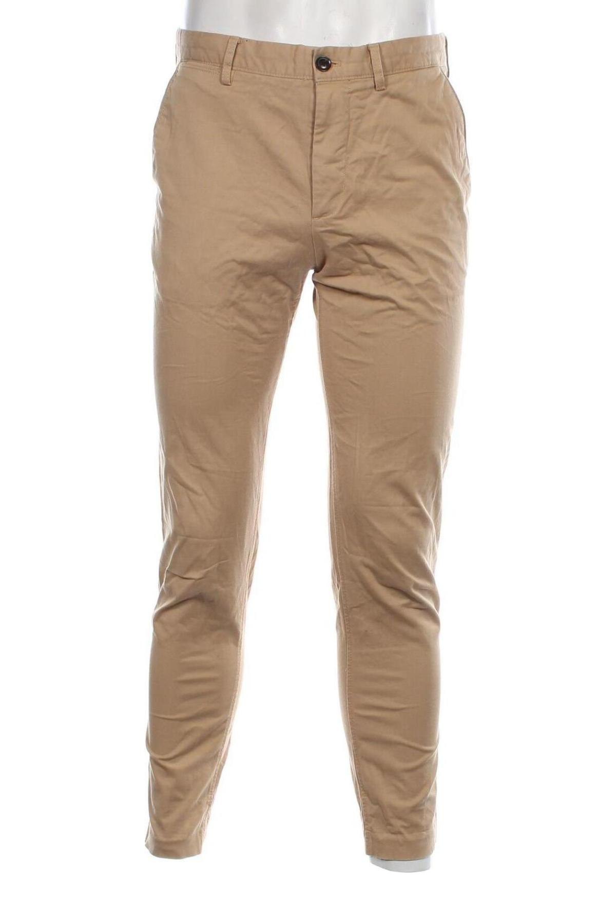 Pantaloni de bărbați Zara, Mărime M, Culoare Bej, Preț 31,09 Lei