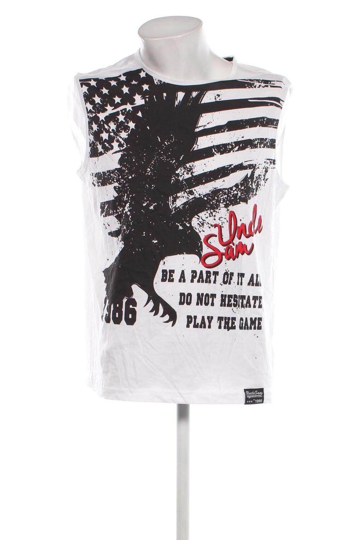 Herren Tanktop Uncle Sam, Größe L, Farbe Weiß, Preis € 13,92