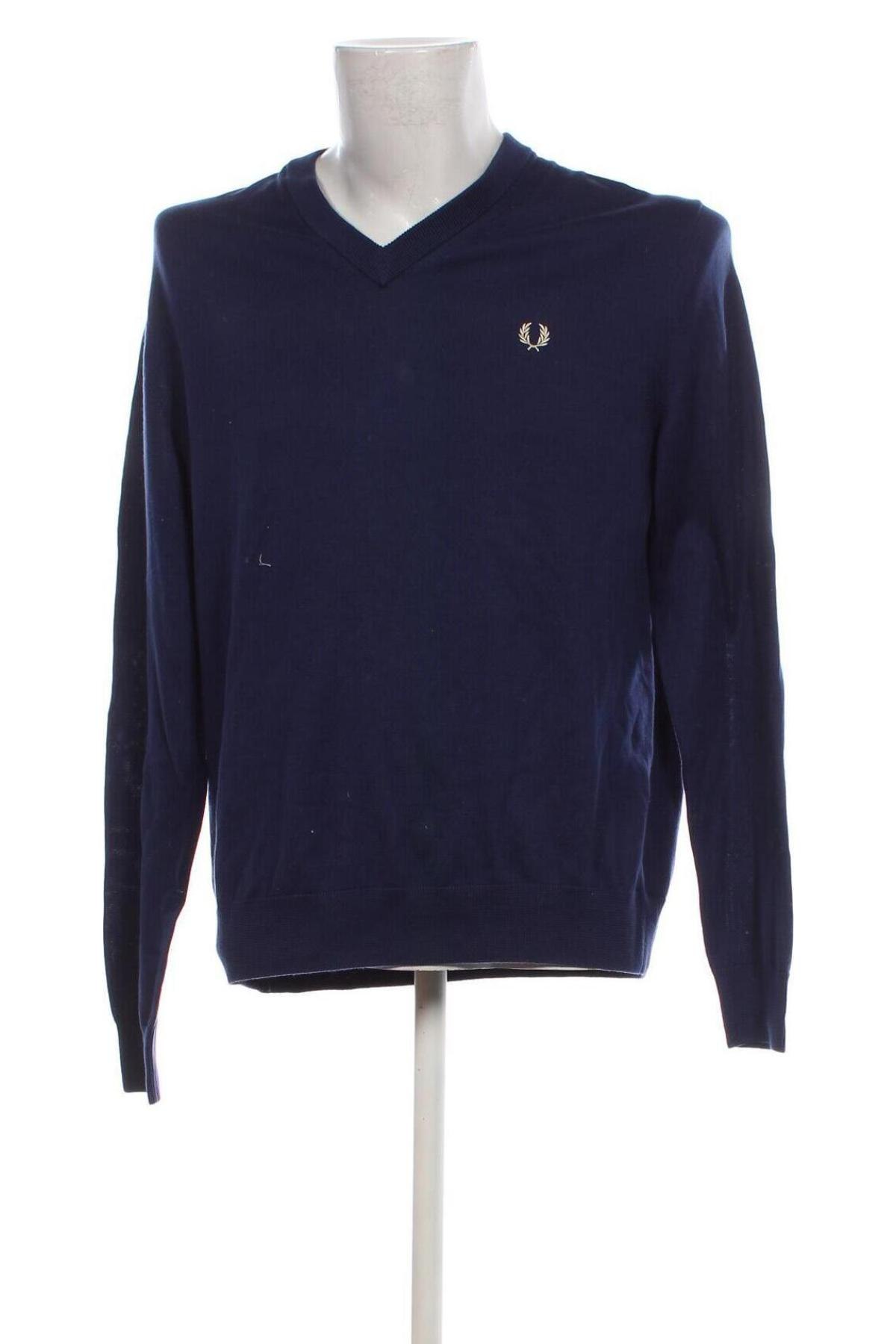 Męski sweter Fred Perry, Rozmiar XL, Kolor Niebieski, Cena 242,55 zł