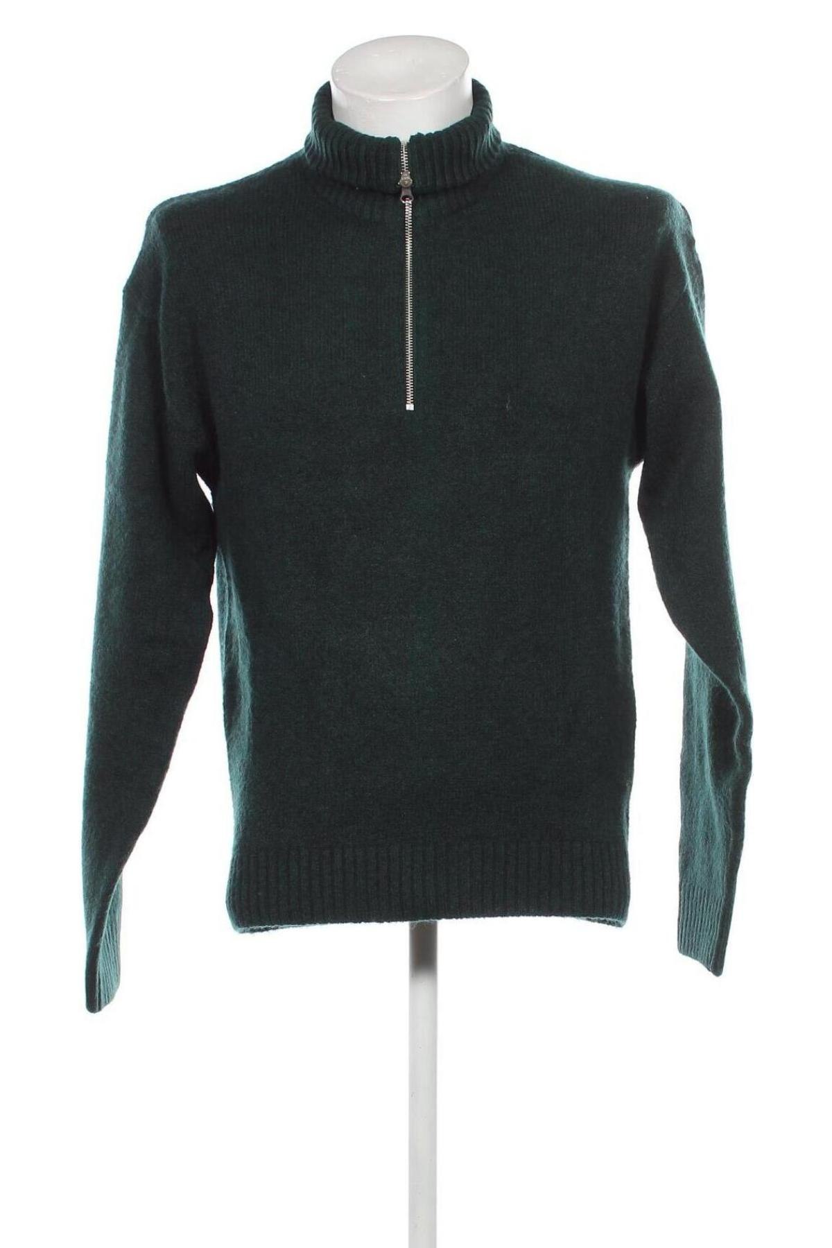 Мъжки пуловер Jack & Jones, Размер M, Цвят Зелен, Цена 56,43 лв.